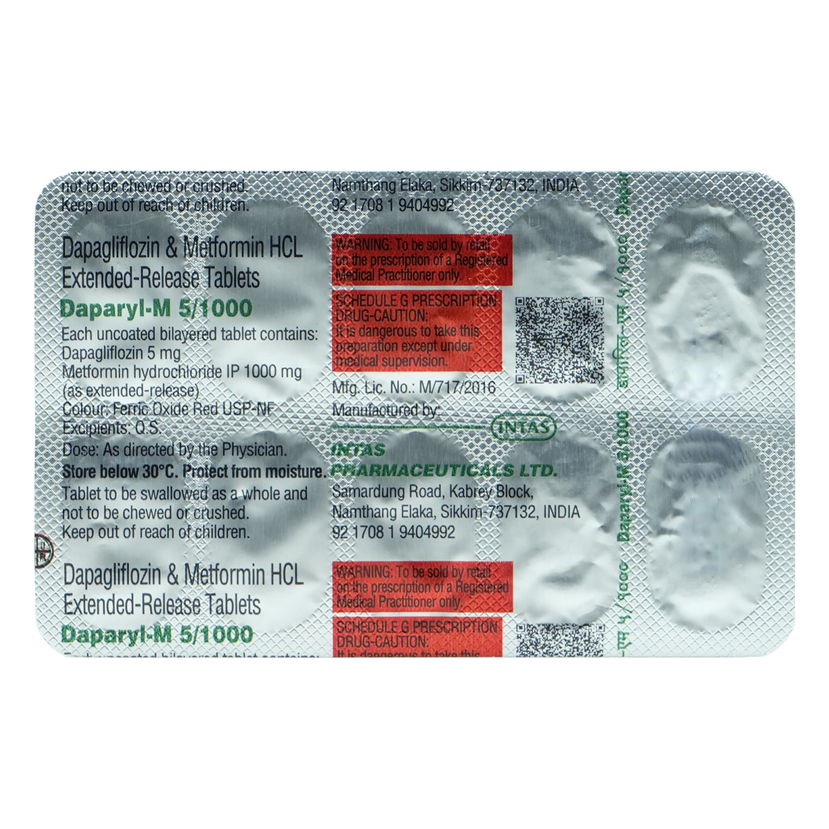 Daparyl-M 5/1000 Tablet 10's, Pack of 10 TABLETS Daparyl-M 5/1000 Tablet 10's, Pack of 10 TABLETS