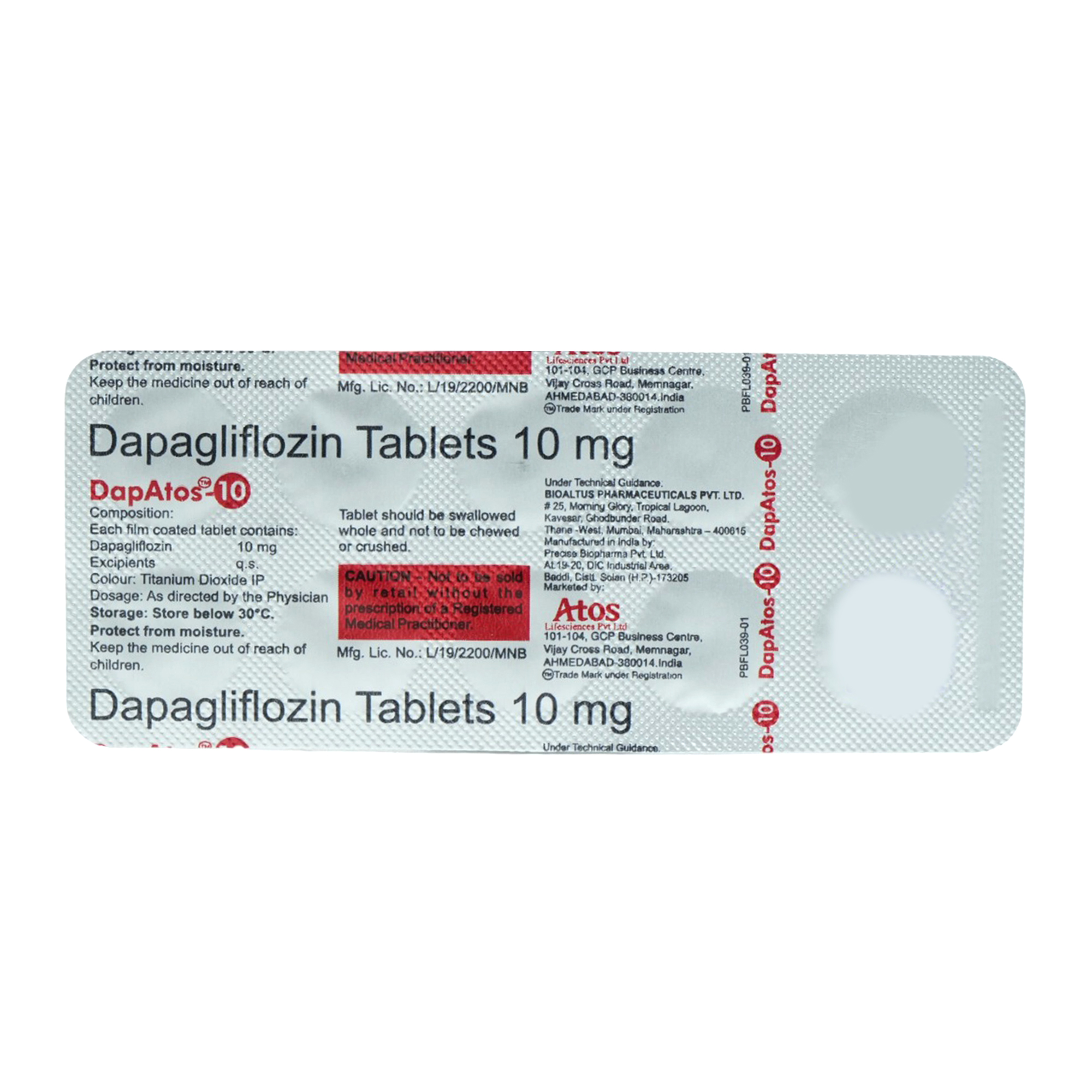 Dapatos-10 Tablet 10's, Pack of 10 TABLETS Dapatos-10 Tablet 10's, Pack of 10 TABLETS