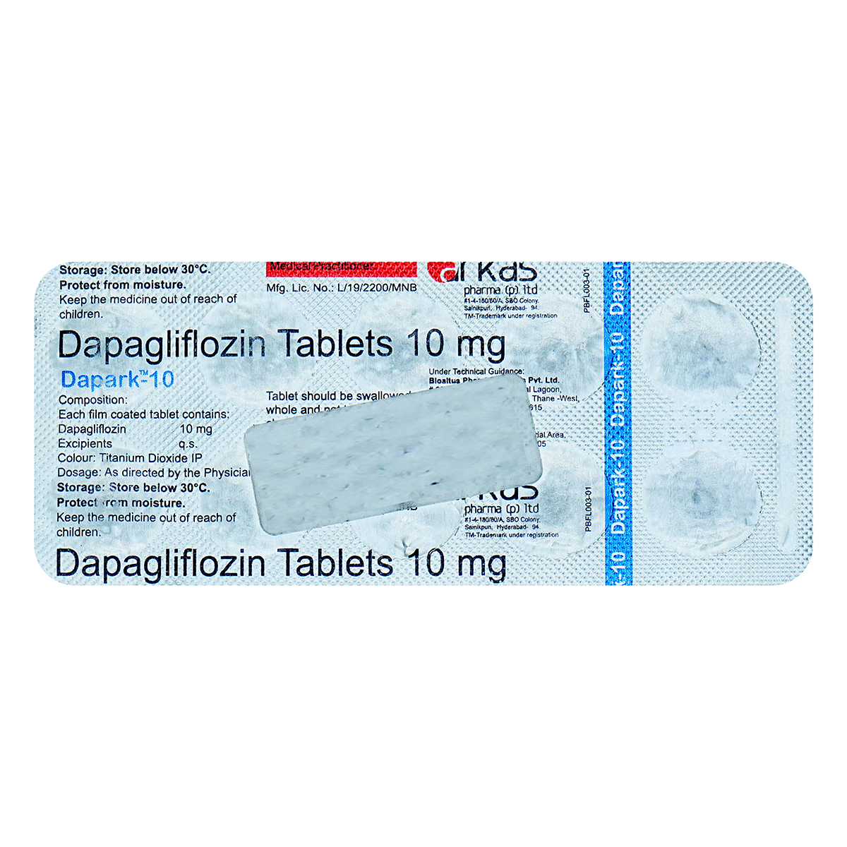 Dapark-10 Tablet 10's, Pack of 10 TabletS Dapark-10 Tablet 10's, Pack of 10 TabletS