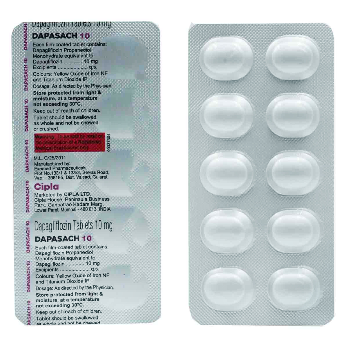 Dapasach 10 Tablet 10's, Pack of 10 TabletS Dapasach 10 Tablet 10's, Pack of 10 TabletS
