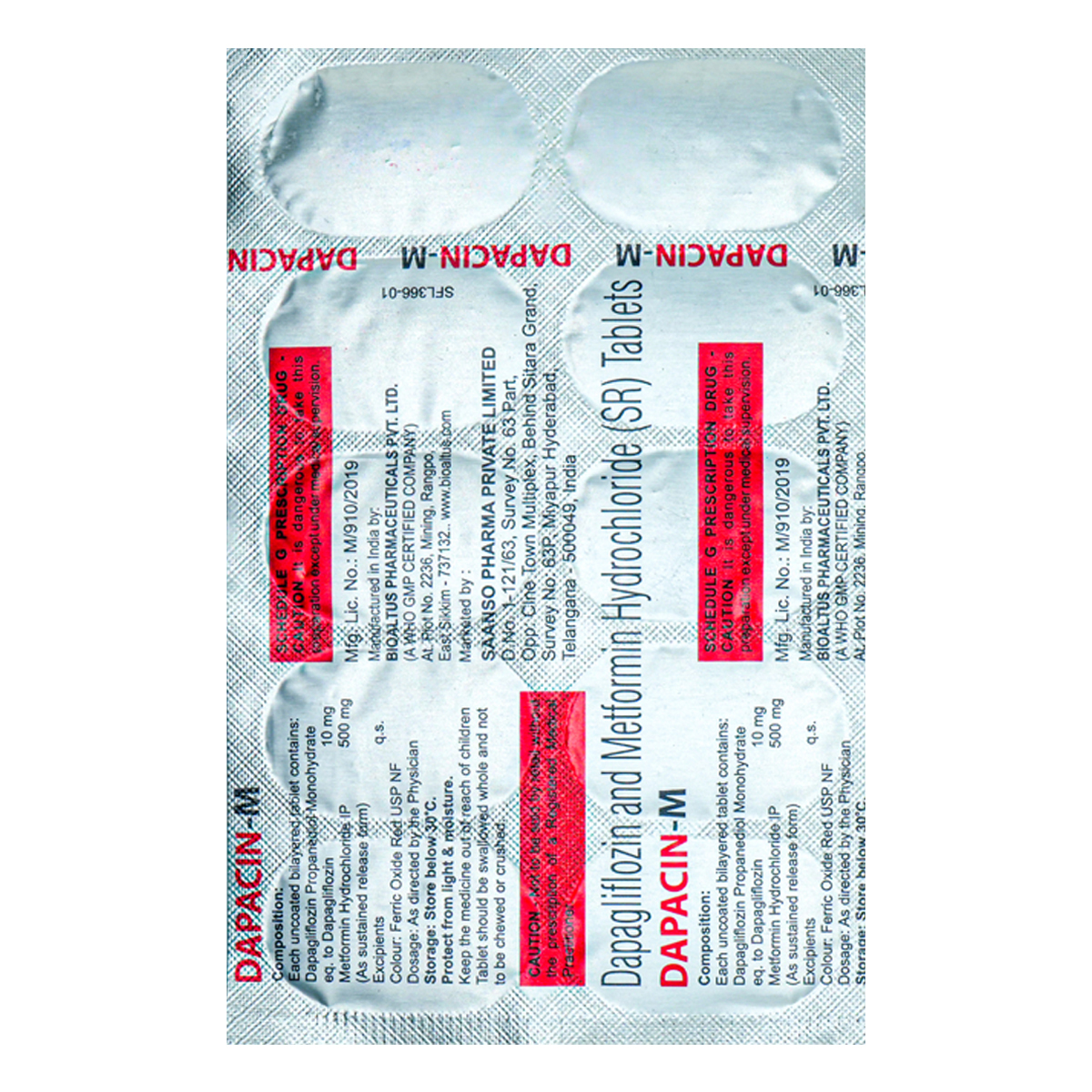 Dapacin-M Tablet 10's, Pack of 10 TABLETS Dapacin-M Tablet 10's, Pack of 10 TABLETS