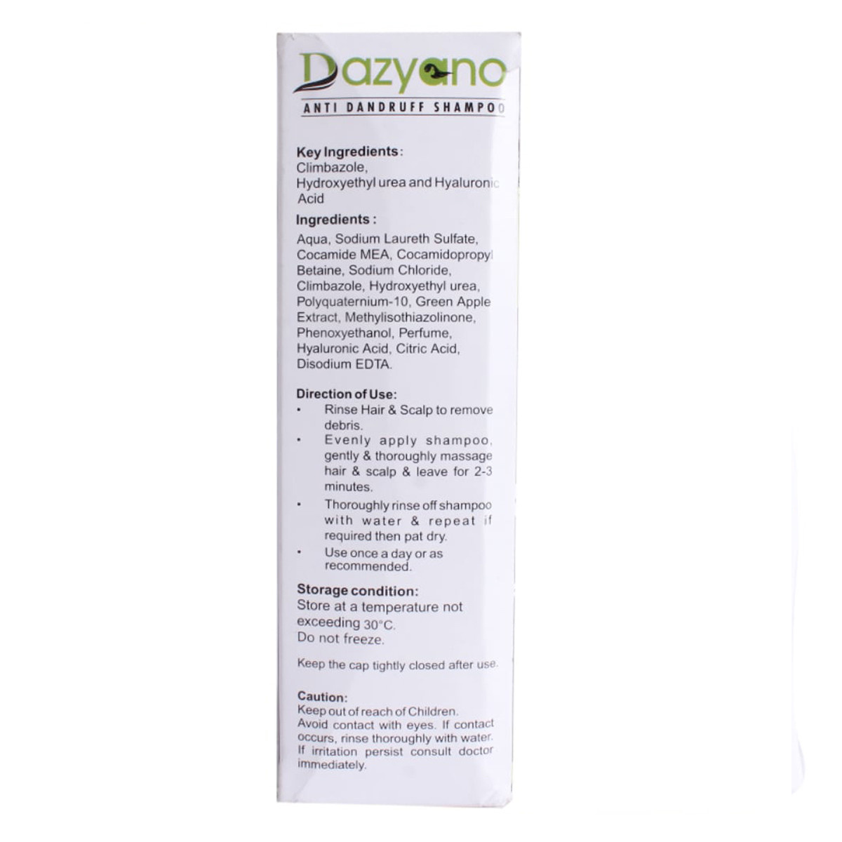 Dazyano Anti Dandruff Shampoo 100 ml, Pack of 1 Dazyano Anti Dandruff Shampoo 100 ml, Pack of 1
