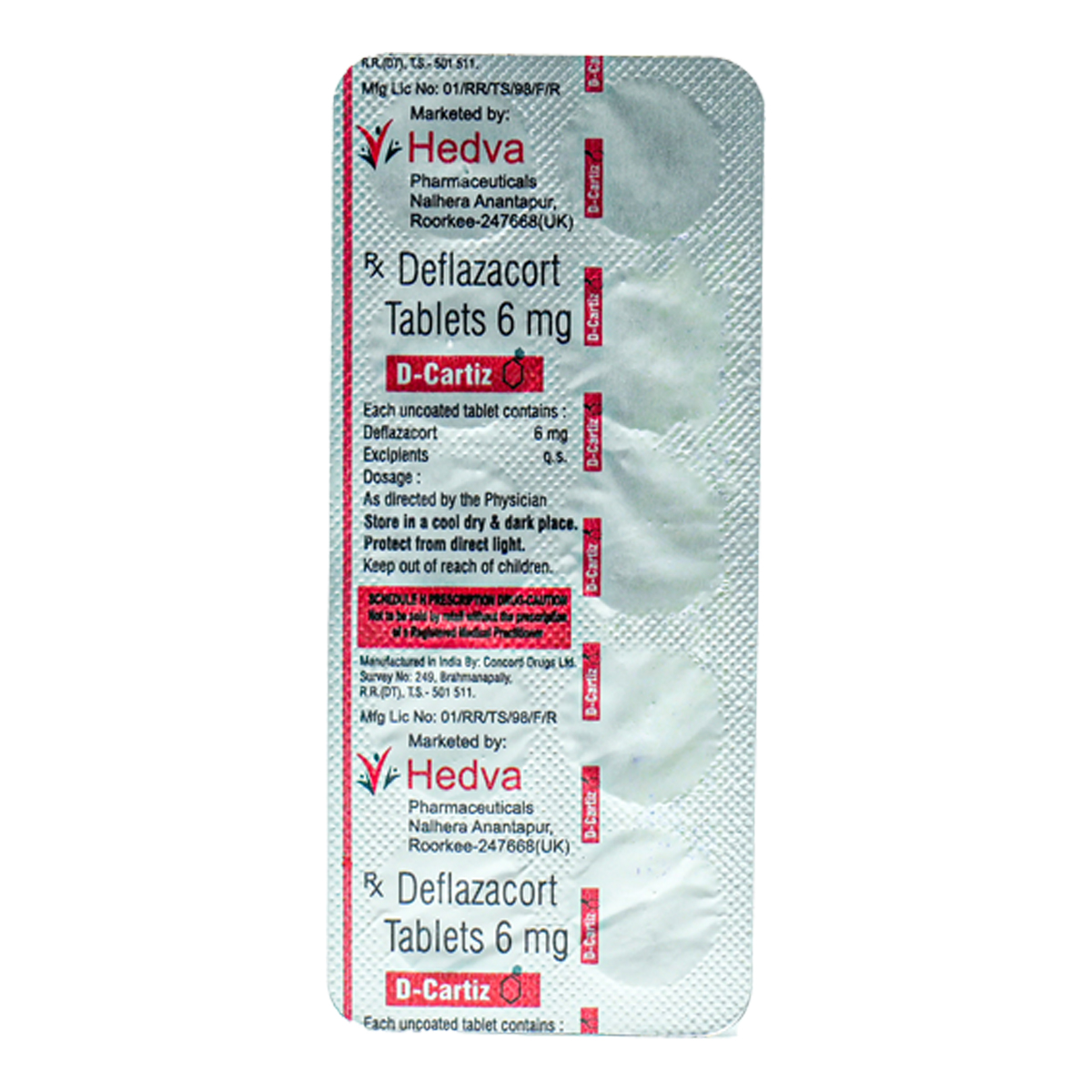 D-Cartiz 6 Tablet 10's, Pack of 10 TABLETS D-Cartiz 6 Tablet 10's, Pack of 10 TABLETS