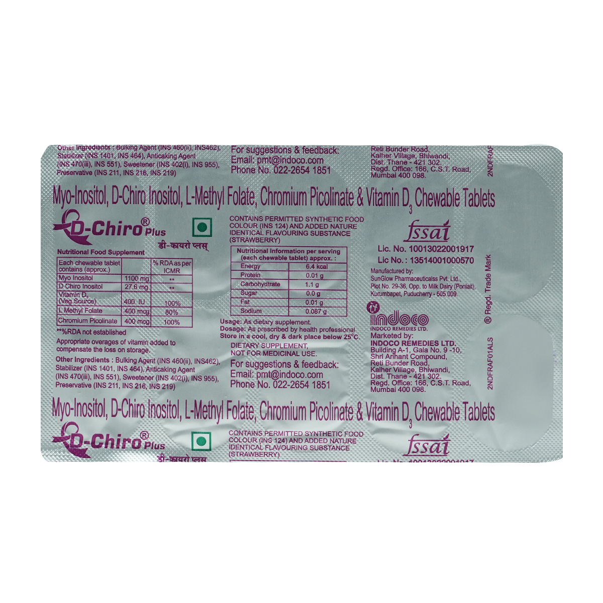 D-Chiro Plus Tablet 10's, Pack of 10 D-Chiro Plus Tablet 10's, Pack of 10