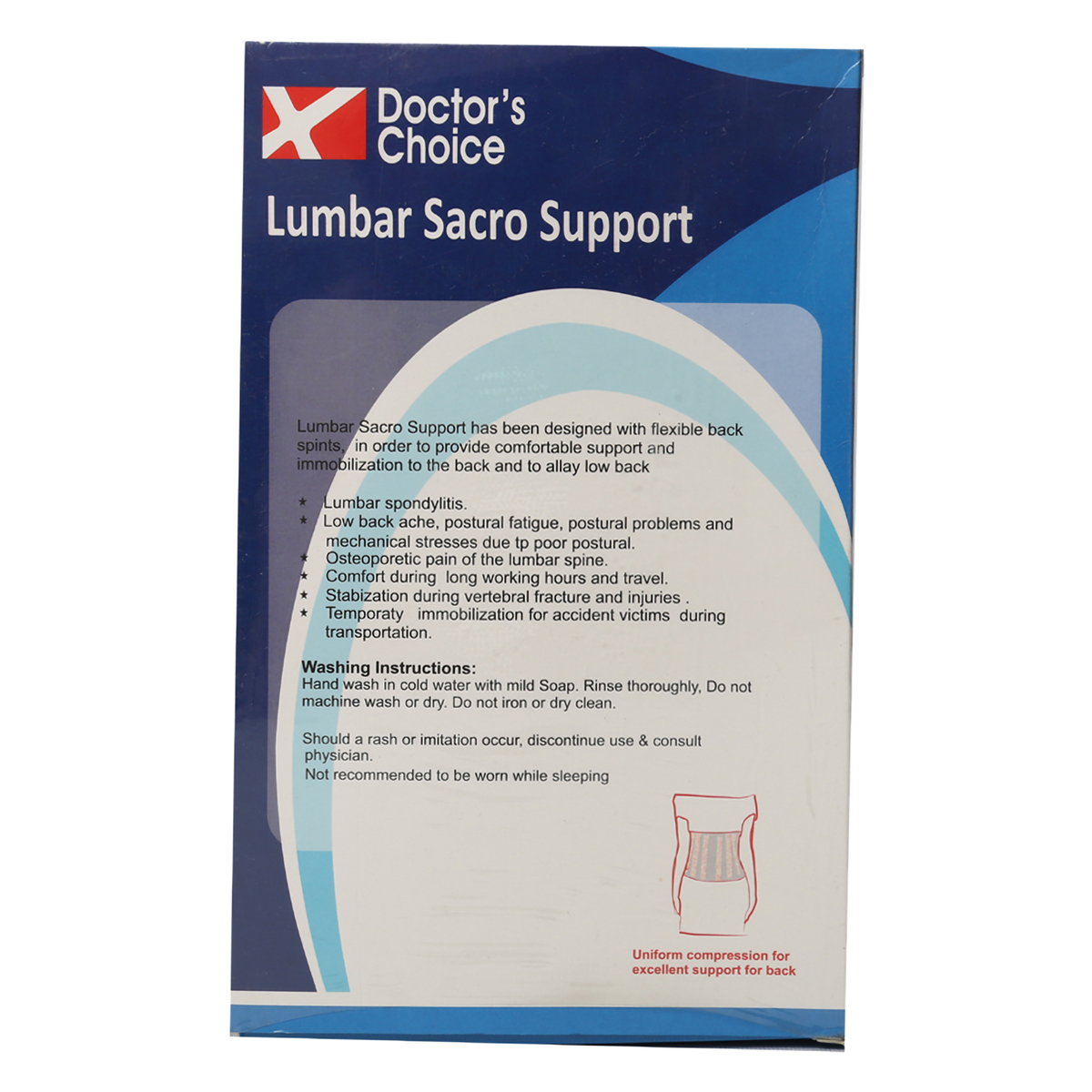 Doctor's Choice Lumbar Sacro Support Large, 1 Count Price, Uses, Side