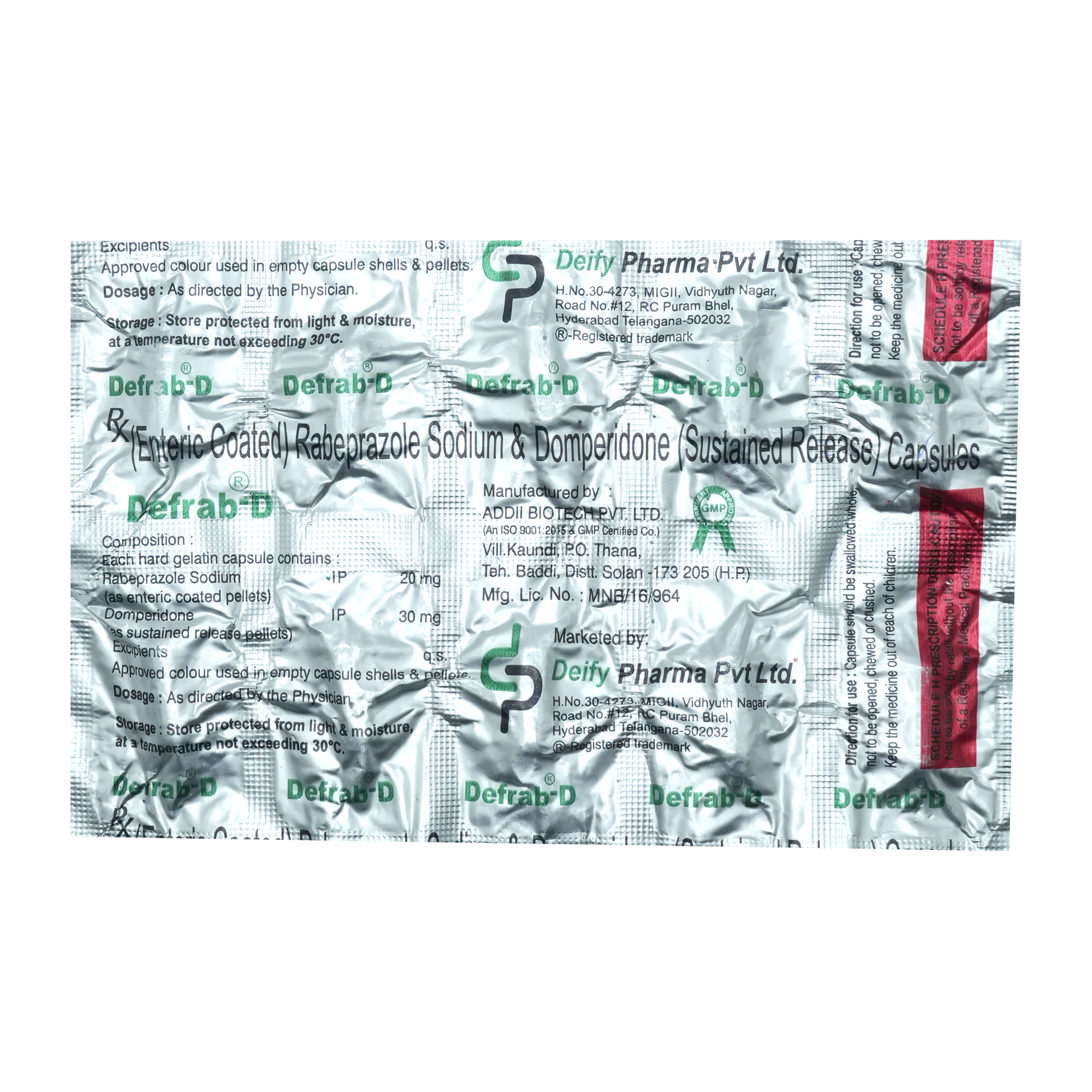Defrab D Capsule 10's, Pack of 10 Defrab D Capsule 10's, Pack of 10