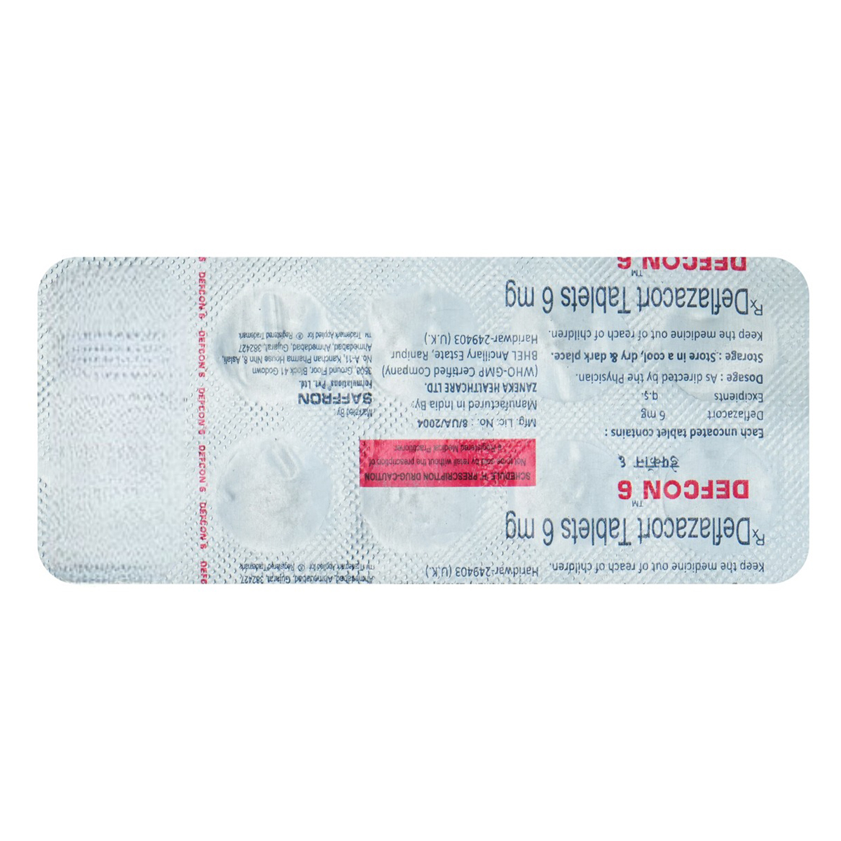 Defcon 6 mg Tablet 10's, Pack of 10 TabletS Defcon 6 mg Tablet 10's, Pack of 10 TabletS