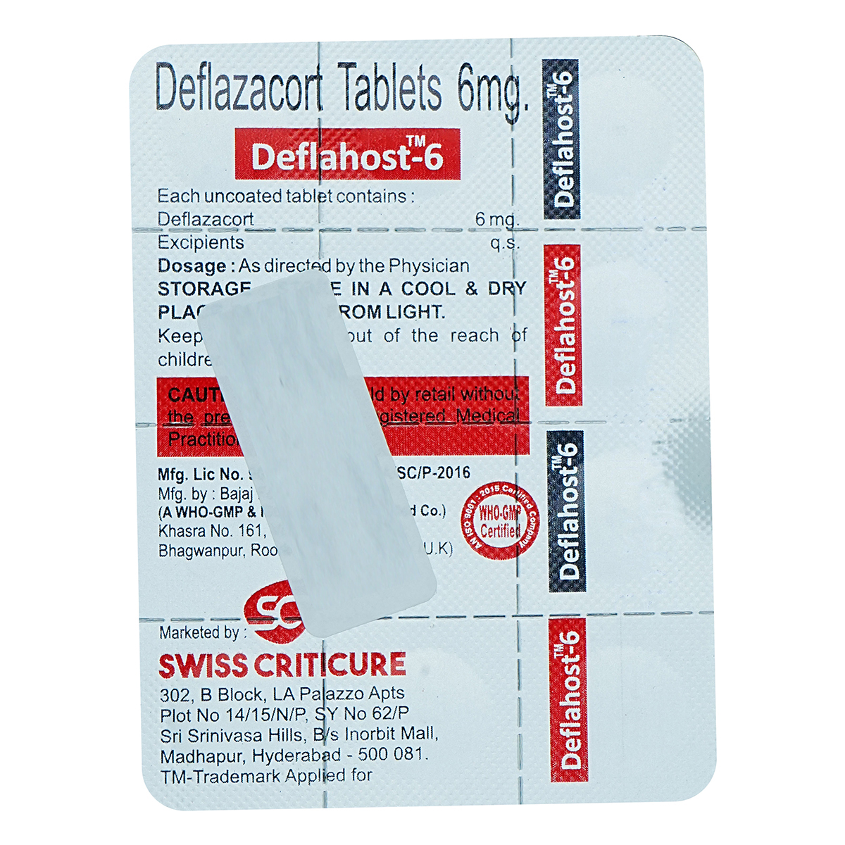 Deflahost-6 Tablet 10's, Pack of 10 TABLETS Deflahost-6 Tablet 10's, Pack of 10 TABLETS