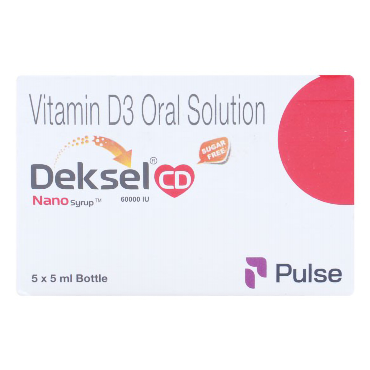 Deksel Cd Nano 60K Sugar Free Solution 5 x 5 ml, Pack of 5 Deksel Cd Nano 60K Sugar Free Solution 5 x 5 ml, Pack of 5