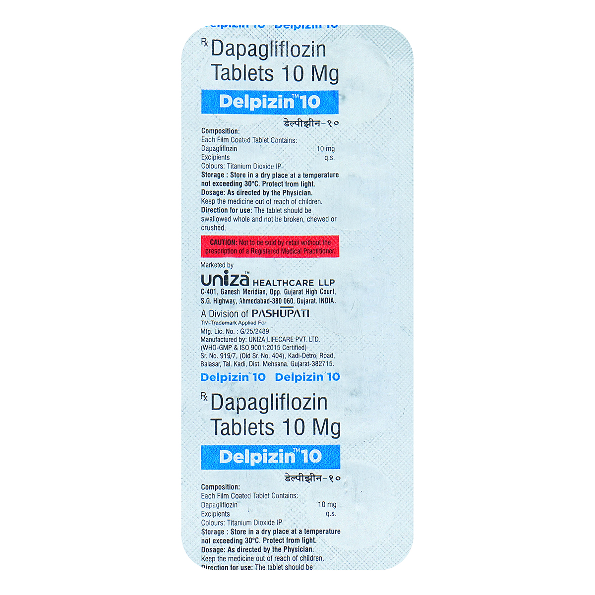 Delpizin 10 Tablet 10's, Pack of 10 TABLETS Delpizin 10 Tablet 10's, Pack of 10 TABLETS