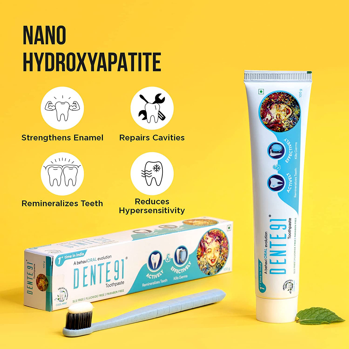 Dente 91 Cool Mint Tooth Paste, 100 gm, Pack of 1 Dente 91 Cool Mint Tooth Paste, 100 gm, Pack of 1