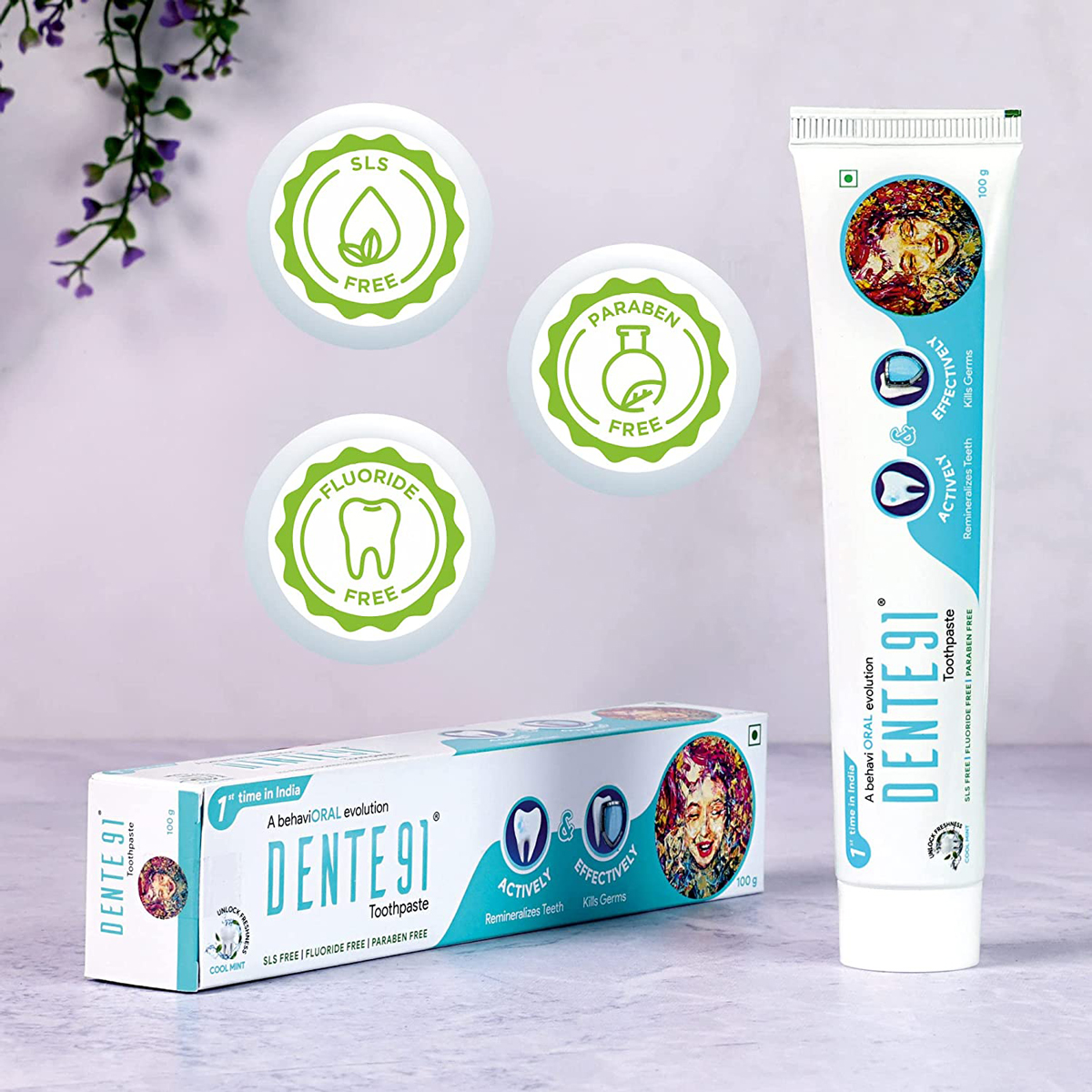 Dente 91 Cool Mint Tooth Paste, 100 gm, Pack of 1 Dente 91 Cool Mint Tooth Paste, 100 gm, Pack of 1