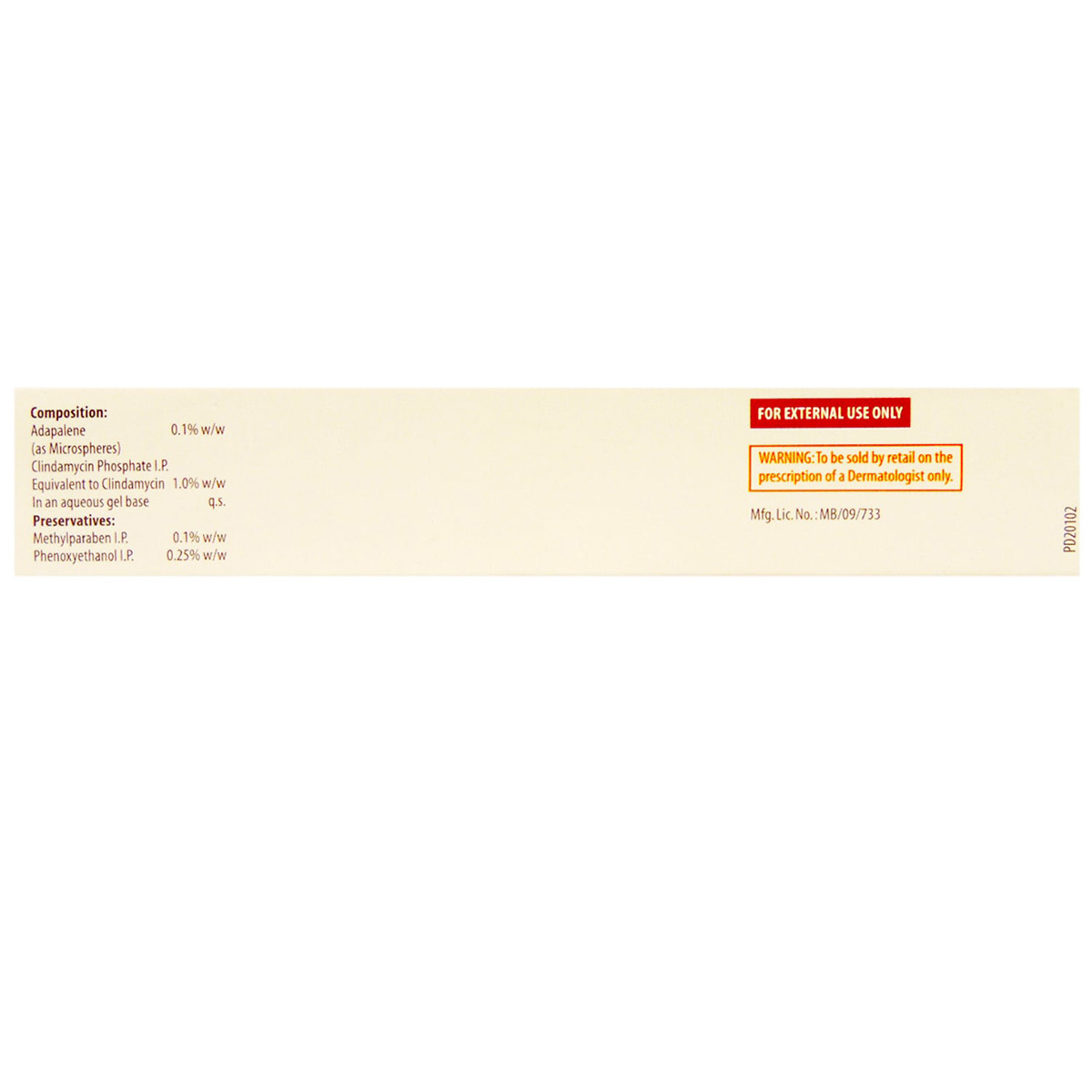 Deriva Cms Gel 15 gm | Adapalene & Clindamycin | For Treatment Of Acne & Pimple, Pack of 1 GEL Deriva Cms Gel 15 gm | Adapalene & Clindamycin | For Treatment Of Acne & Pimple, Pack of 1 GEL