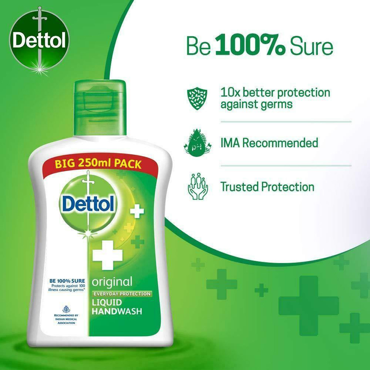 Dettol Original Liquid Handwash 250 ml | Everyday Germ Protection | IMA Recommended, Pack of 1 Dettol Original Liquid Handwash 250 ml | Everyday Germ Protection | IMA Recommended, Pack of 1