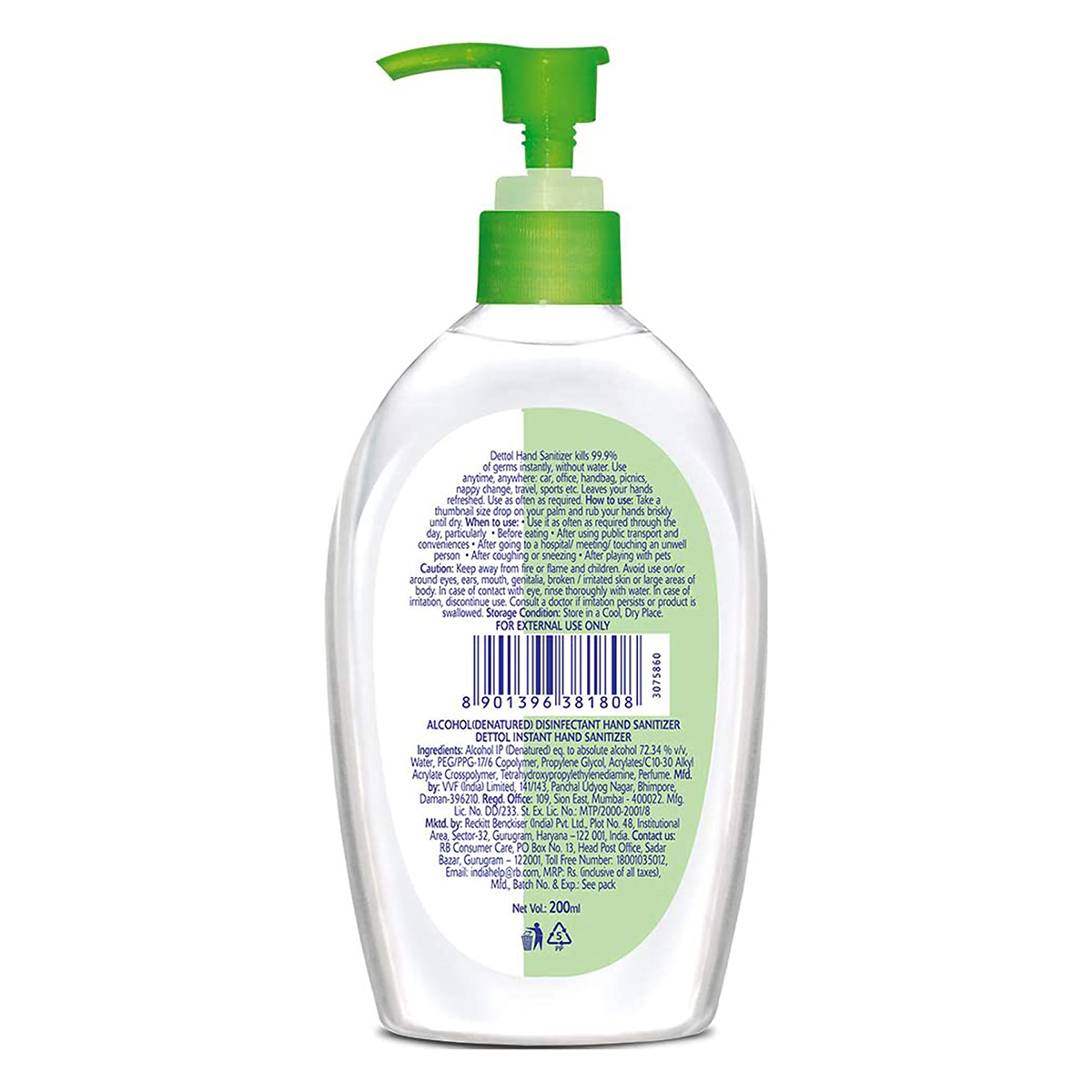 Dettol Original Instant Hand Sanitizer, 200 ml, Pack of 1 Dettol Original Instant Hand Sanitizer, 200 ml, Pack of 1