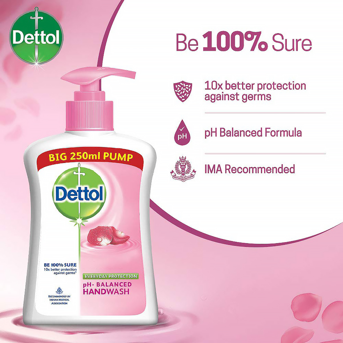 Dettol Skin Care Liquid Hand Wash 250 ml | pH Balancced | 10X Better Germ Protection | Everyday Protection | IMA Recommended, Pack of 1 Dettol Skin Care Liquid Hand Wash 250 ml | pH Balancced | 10X Better Germ Protection | Everyday Protection | IMA Recommended, Pack of 1