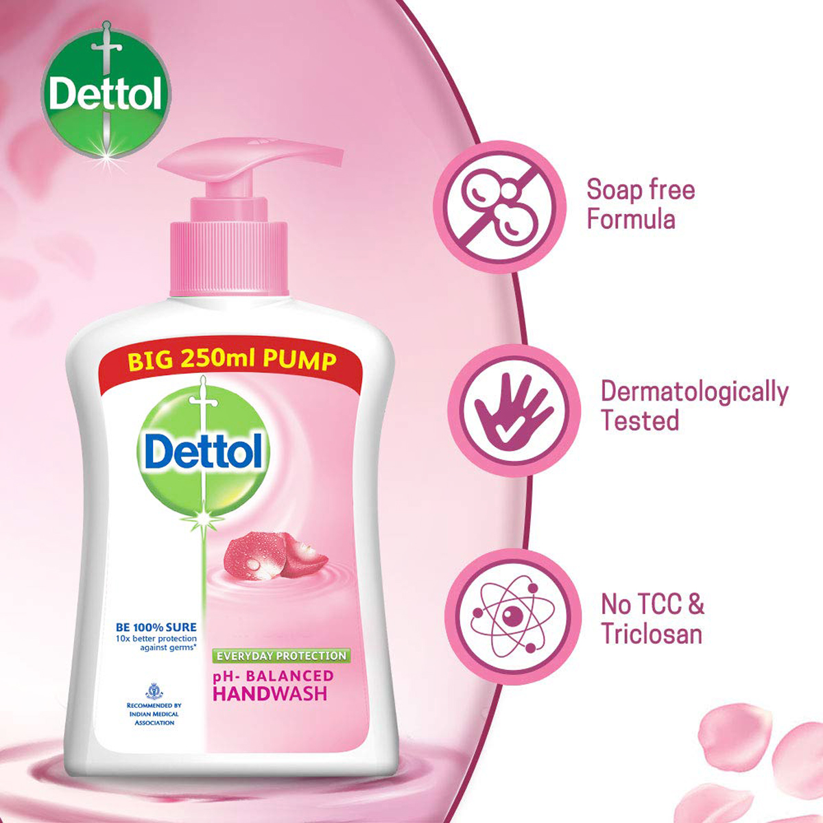 Dettol Skin Care Liquid Hand Wash 250 ml | pH Balancced | 10X Better Germ Protection | Everyday Protection | IMA Recommended, Pack of 1 Dettol Skin Care Liquid Hand Wash 250 ml | pH Balancced | 10X Better Germ Protection | Everyday Protection | IMA Recommended, Pack of 1
