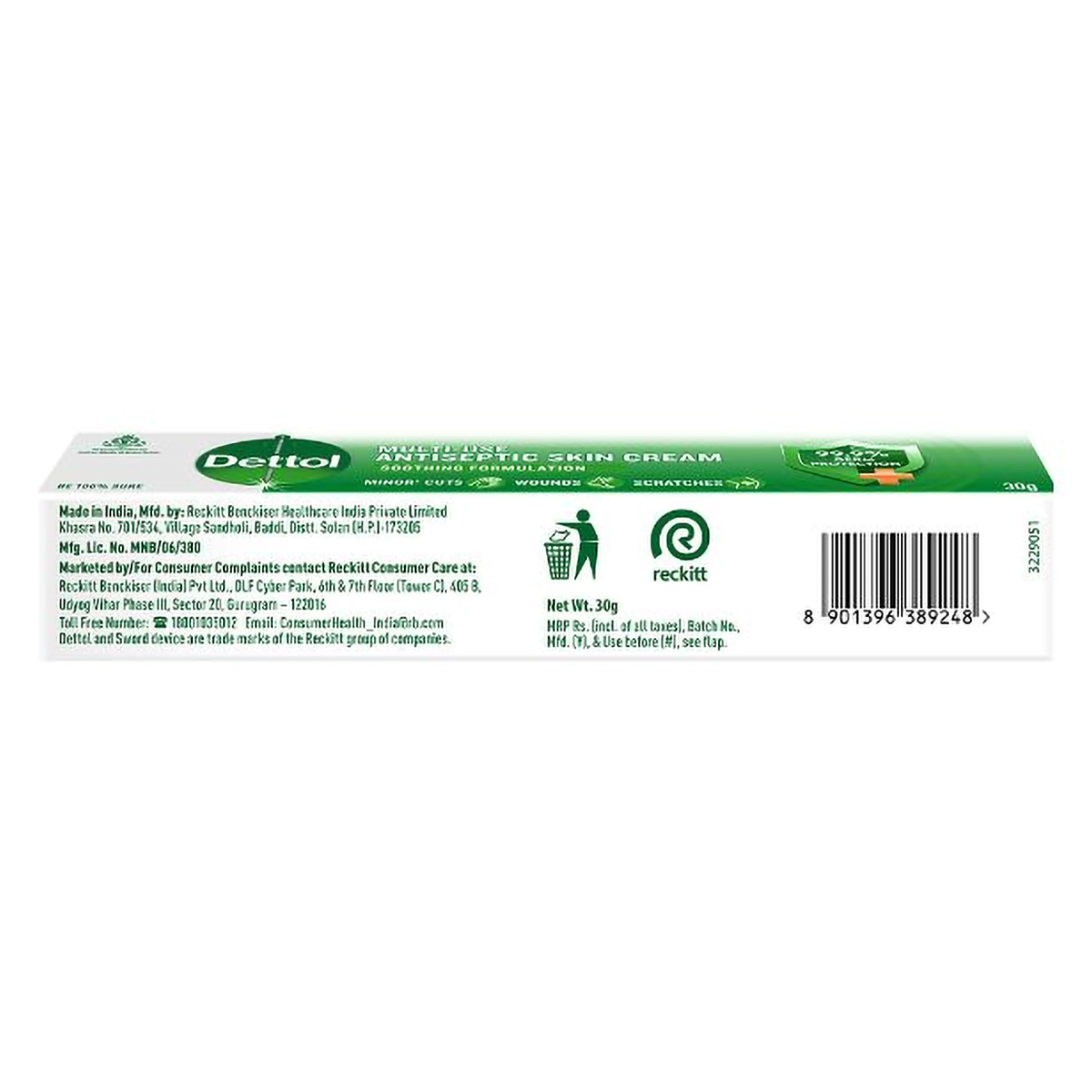 Dettol Multi-Use Antiseptic Skin Cream 30 gm | 99.9% Germ Protection | For Minor Cuts, Wounds & Scratches | IMA Recommended, Pack of 1 Dettol Multi-Use Antiseptic Skin Cream 30 gm | 99.9% Germ Protection | For Minor Cuts, Wounds & Scratches | IMA Recommended, Pack of 1
