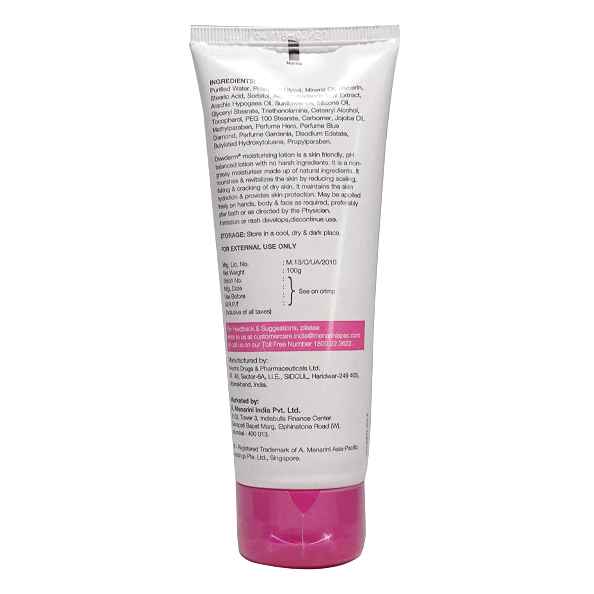 Dewderm Moisturising Lotion 100 gm, Pack of 1 Dewderm Moisturising Lotion 100 gm, Pack of 1