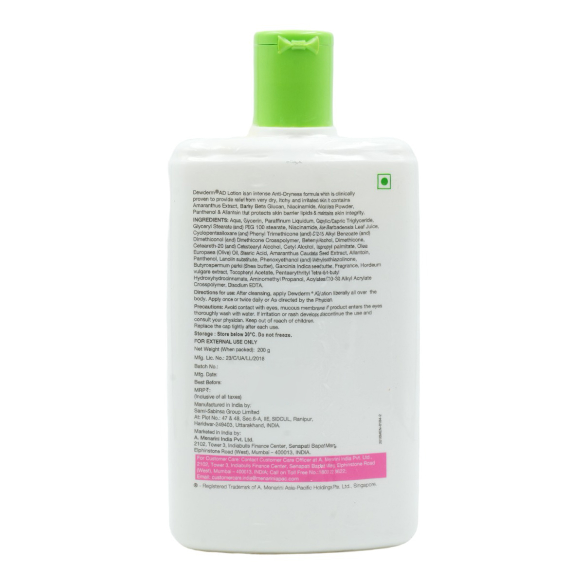 Dewderm AD Lotion 200 gm, Pack of 1 Dewderm AD Lotion 200 gm, Pack of 1