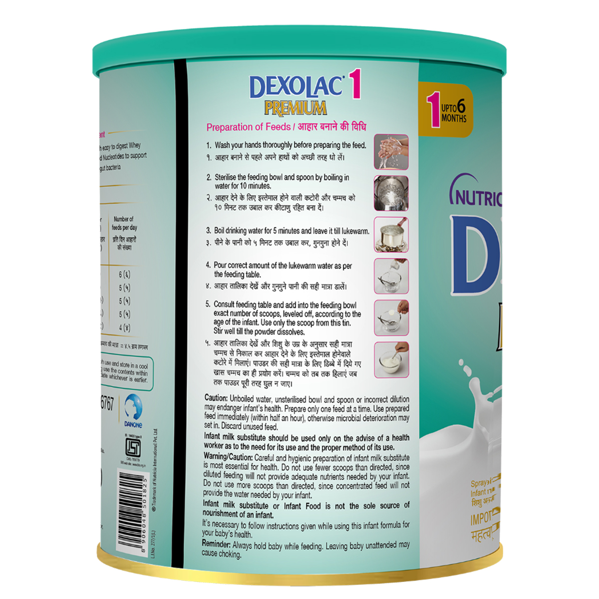 Dexolac Premium Infant Formula Stage 1 Powder for Up to 6 Months Kid, 400 gm Tin, Pack of 1 Dexolac Premium Infant Formula Stage 1 Powder for Up to 6 Months Kid, 400 gm Tin, Pack of 1