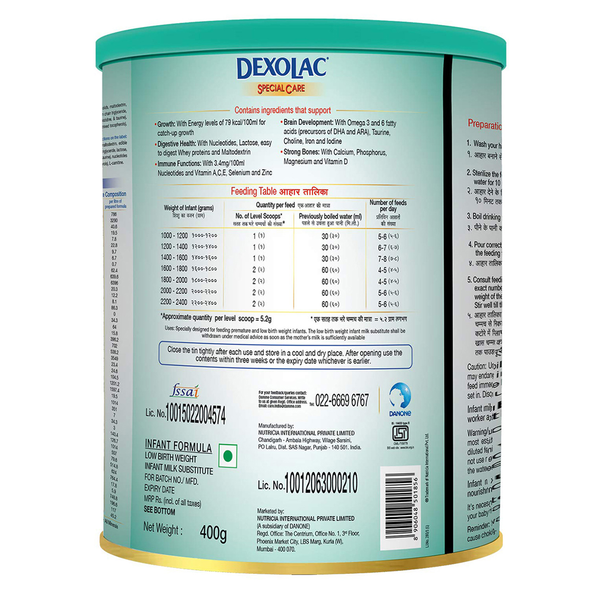 Dexolac Special Care Infant Formula Powder, 400 gm, Pack of 1 Dexolac Special Care Infant Formula Powder, 400 gm, Pack of 1