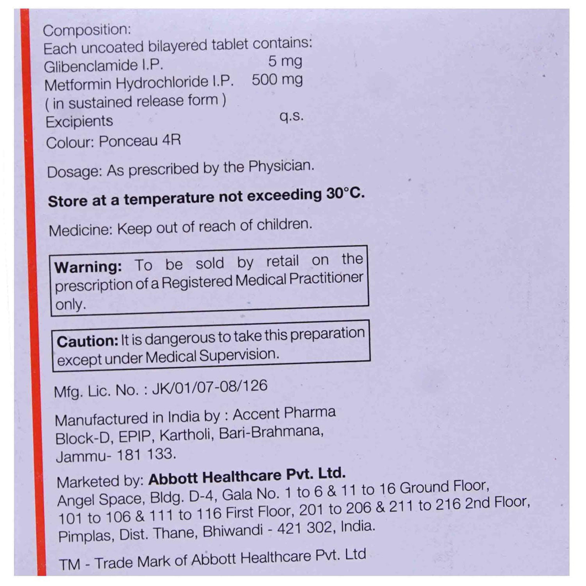 Diabetrol SR Tablet 10's, Pack of 10 TABLETS Diabetrol SR Tablet 10's, Pack of 10 TABLETS