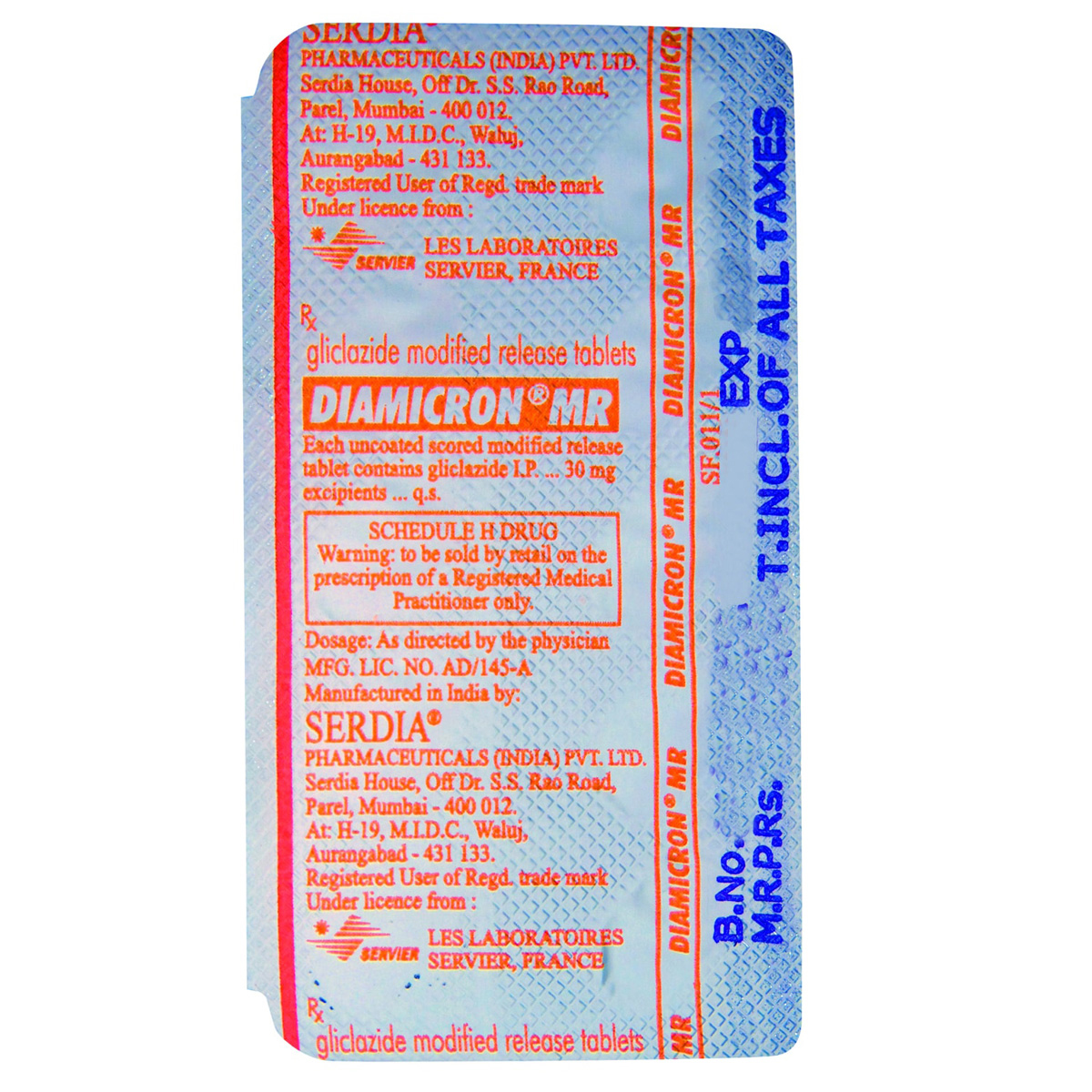 Diamicron MR Tablet 10's, Pack of 10 TABLETS Diamicron MR Tablet 10's, Pack of 10 TABLETS