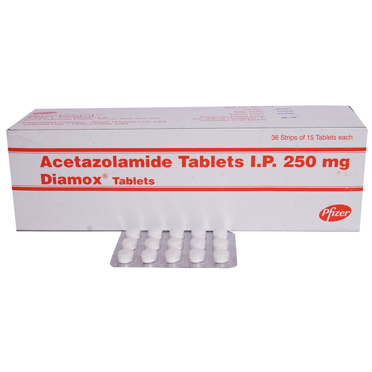 Diamox Tablet 15's, Pack of 15 TABLETS Diamox Tablet 15's, Pack of 15 TABLETS