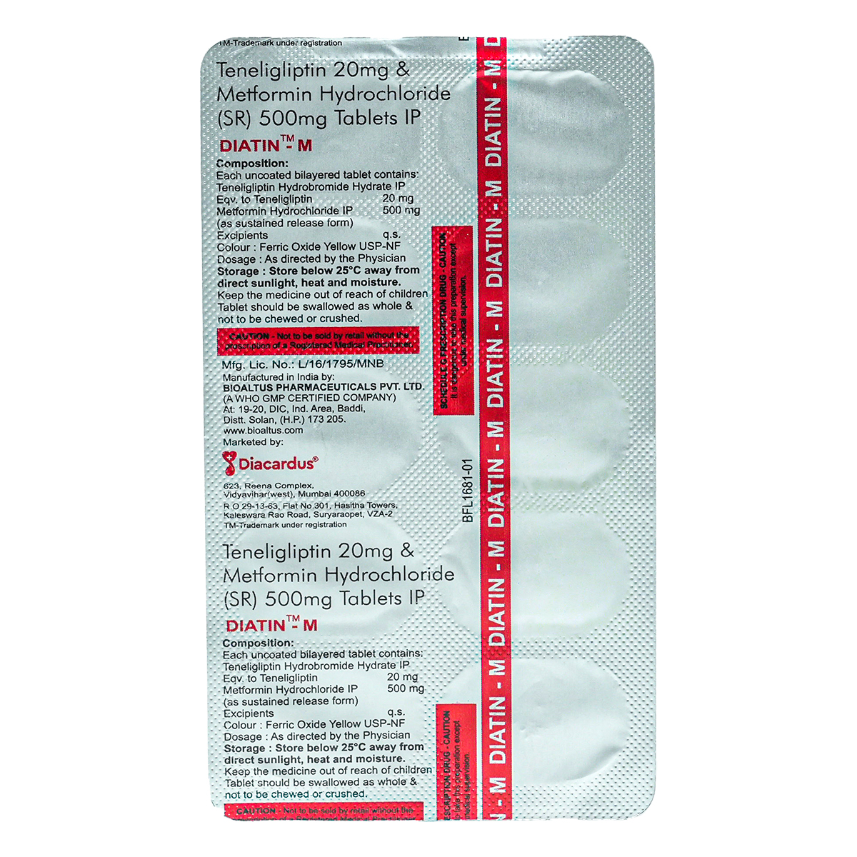 Diatin-M Tablet 10's, Pack of 10 Diatin-M Tablet 10's, Pack of 10