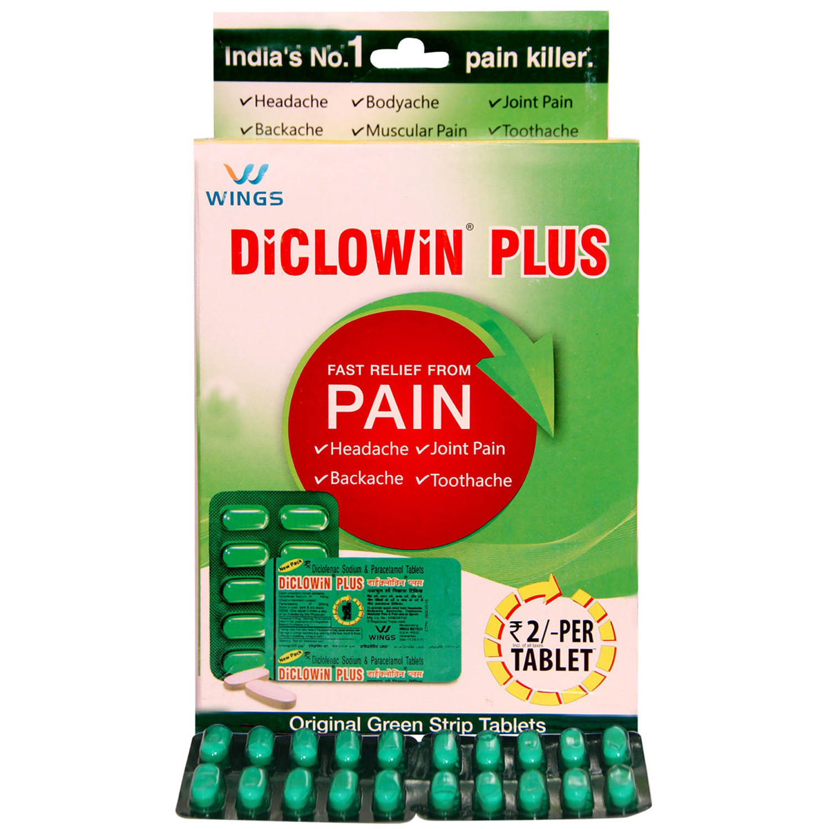 Diclowin Plus Tablet 10's, Pack of 10 TABLETS Diclowin Plus Tablet 10's, Pack of 10 TABLETS