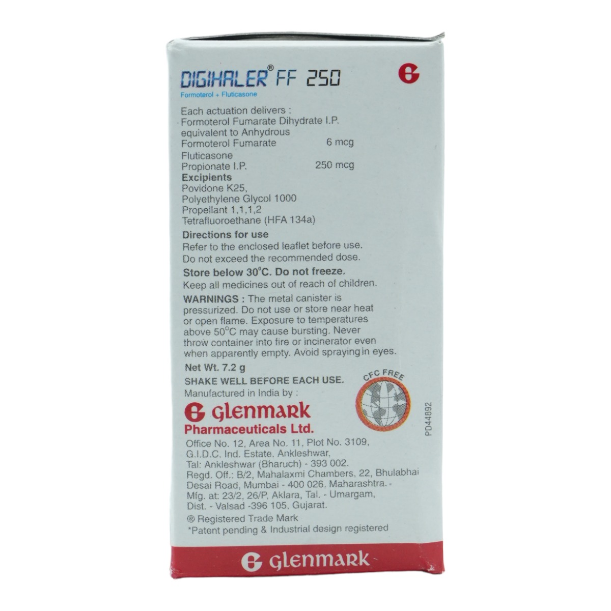 Digihaler FF 250 Inhaler 120 mdi, Pack of 1 INHALER Digihaler FF 250 Inhaler 120 mdi, Pack of 1 INHALER