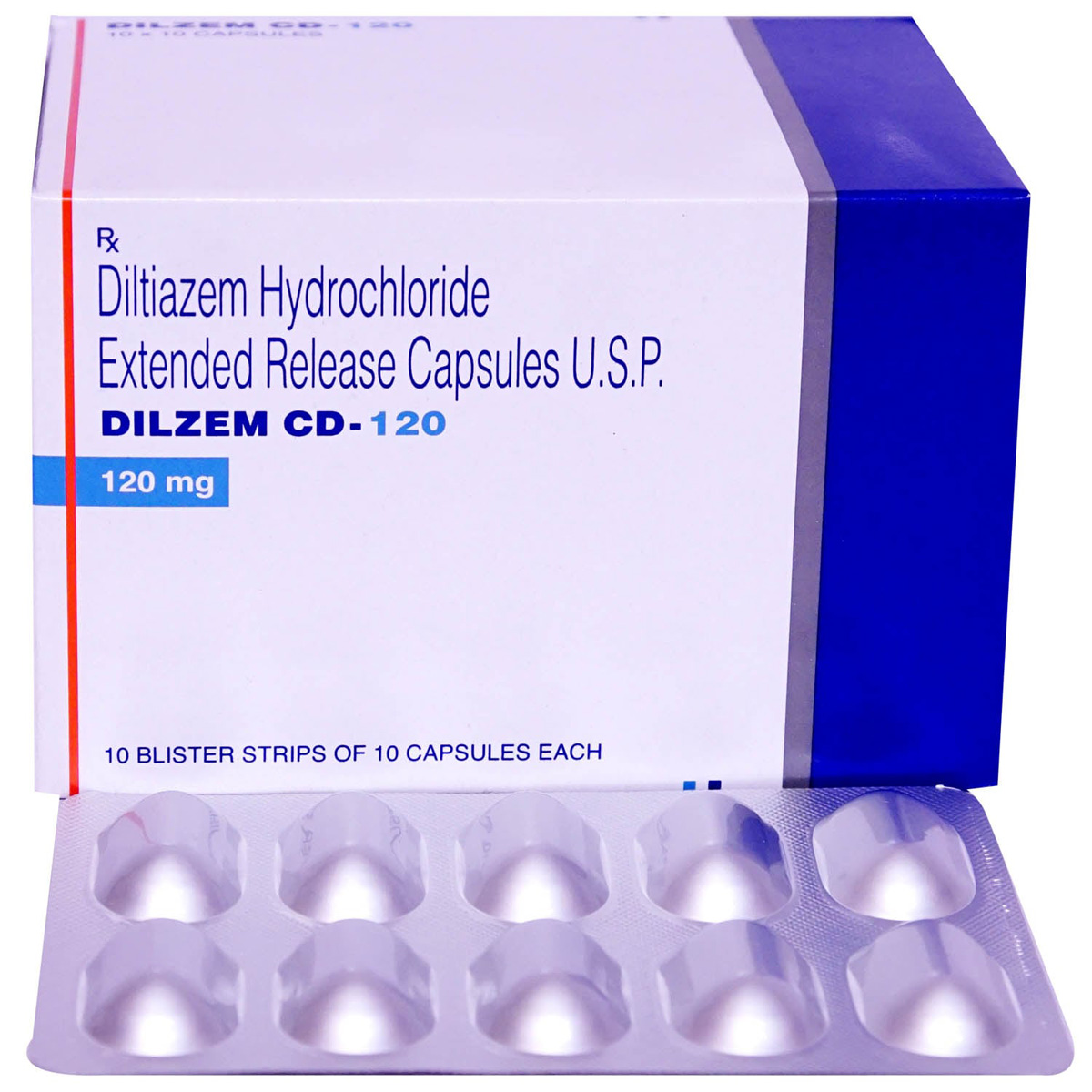 Dilzem CD-120 Capsule 10's, Pack of 10 CAPSULES Dilzem CD-120 Capsule 10's, Pack of 10 CAPSULES