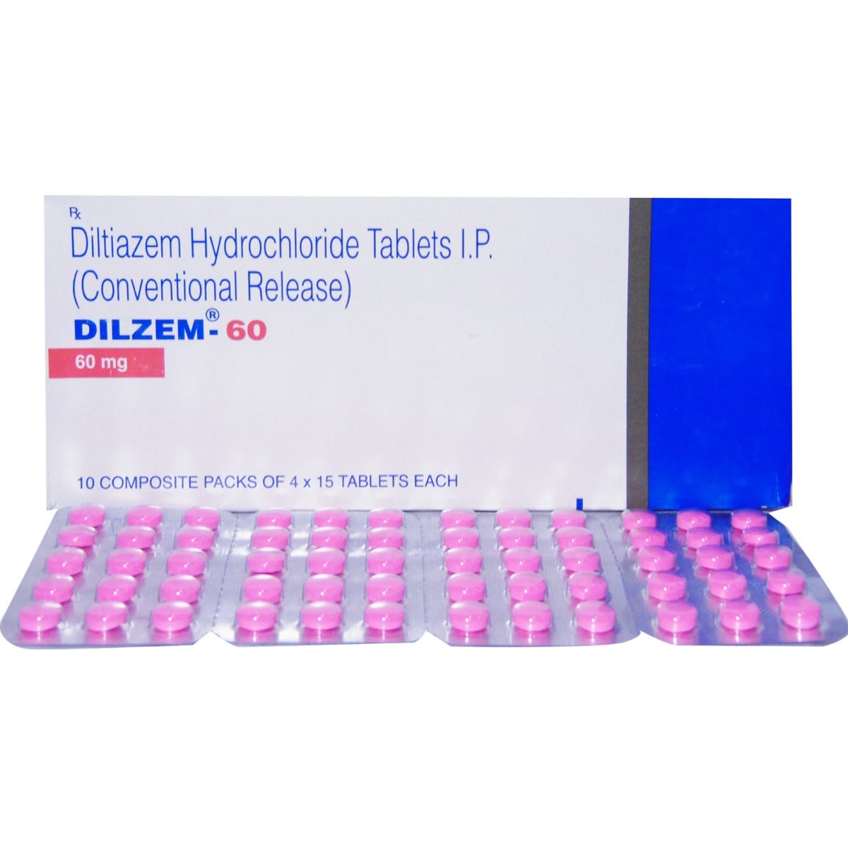Dilzem 60 Tablet 15's, Pack of 15 TabletS Dilzem 60 Tablet 15's, Pack of 15 TabletS