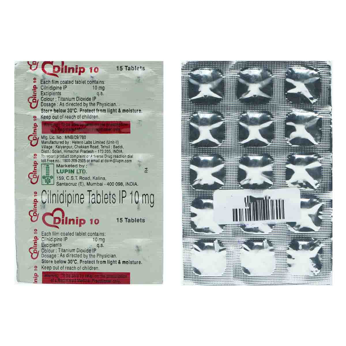 Dilnip 10 Tablet 15's, Pack of 15 TABLETS Dilnip 10 Tablet 15's, Pack of 15 TABLETS