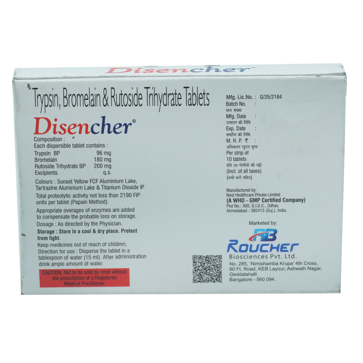 Disencher Tablet 10's, Pack of 10 TABLETS Disencher Tablet 10's, Pack of 10 TABLETS