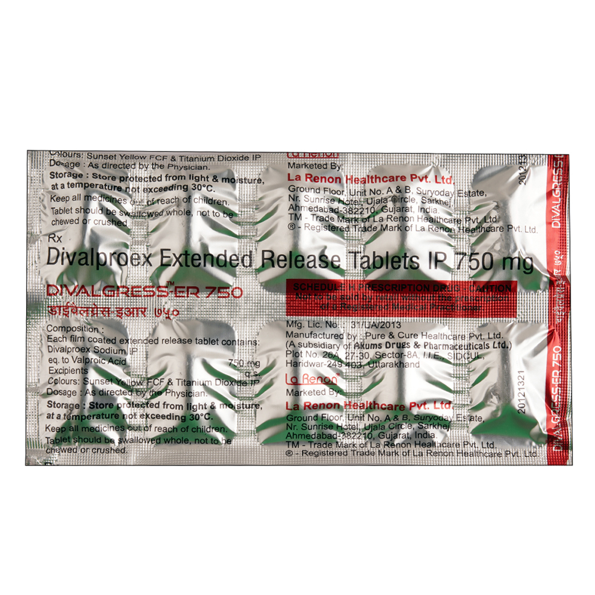 Divalgress-ER 750 Tablet 10's, Pack of 10 TabletS Divalgress-ER 750 Tablet 10's, Pack of 10 TabletS