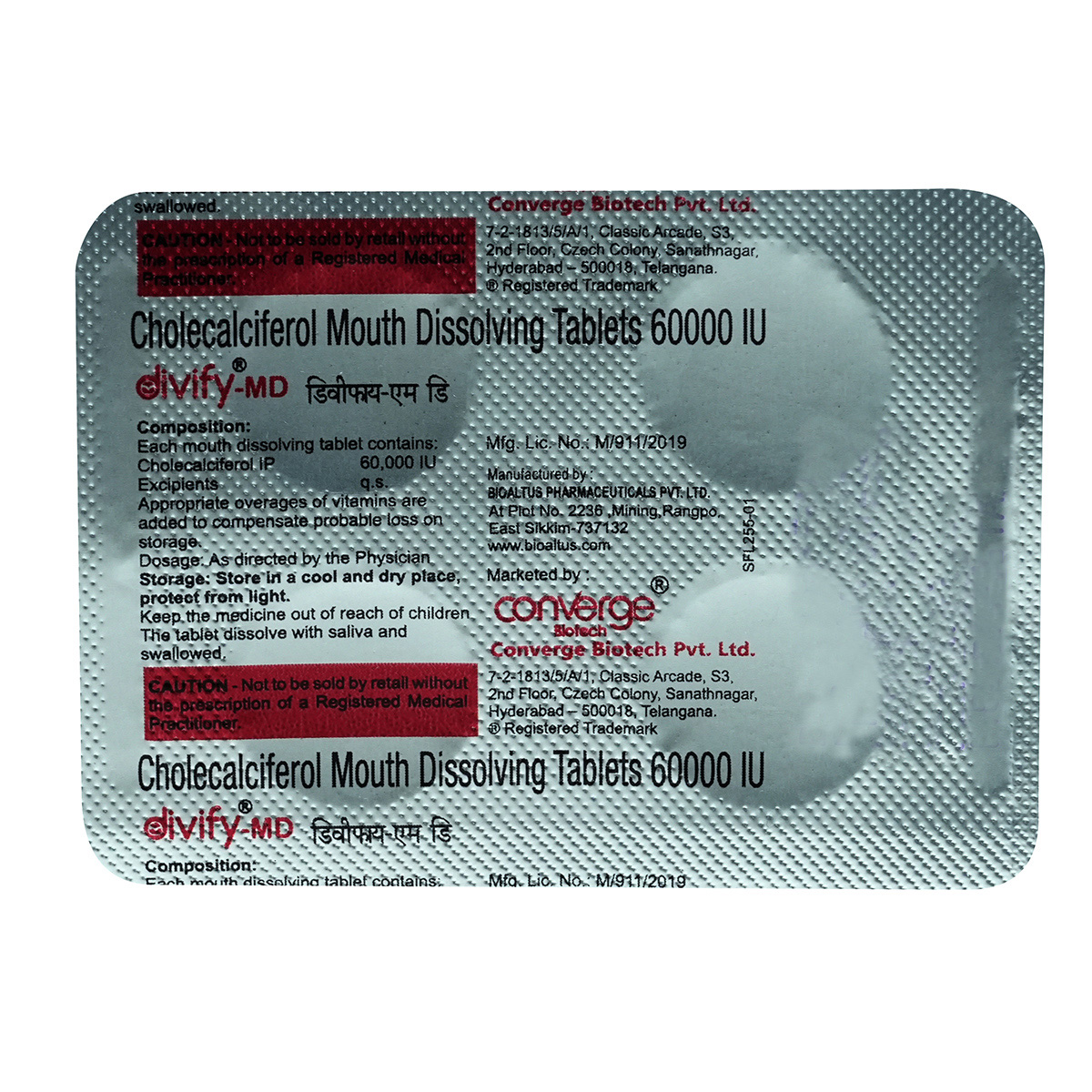 Divify-MD 60K Tablet 4's, Pack of 4 Divify-MD 60K Tablet 4's, Pack of 4