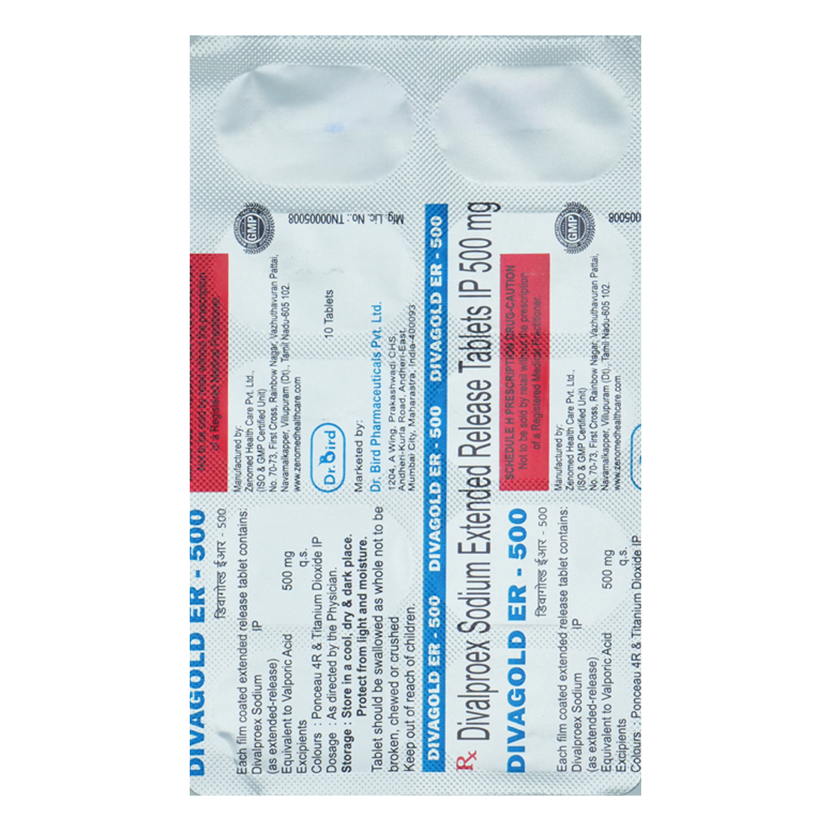 Divagold ER-500 Tablet 10's, Pack of 10 TABLETS Divagold ER-500 Tablet 10's, Pack of 10 TABLETS