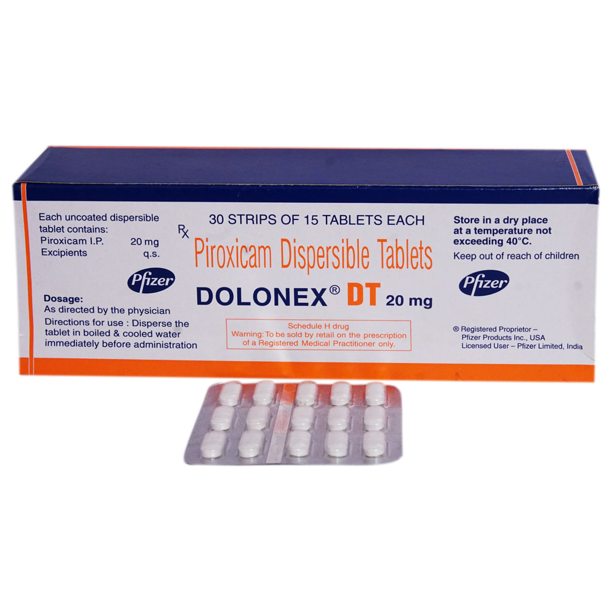 Dolonex DT 20 mg Tablet 15's, Pack of 15 TABLETS Dolonex DT 20 mg Tablet 15's, Pack of 15 TABLETS