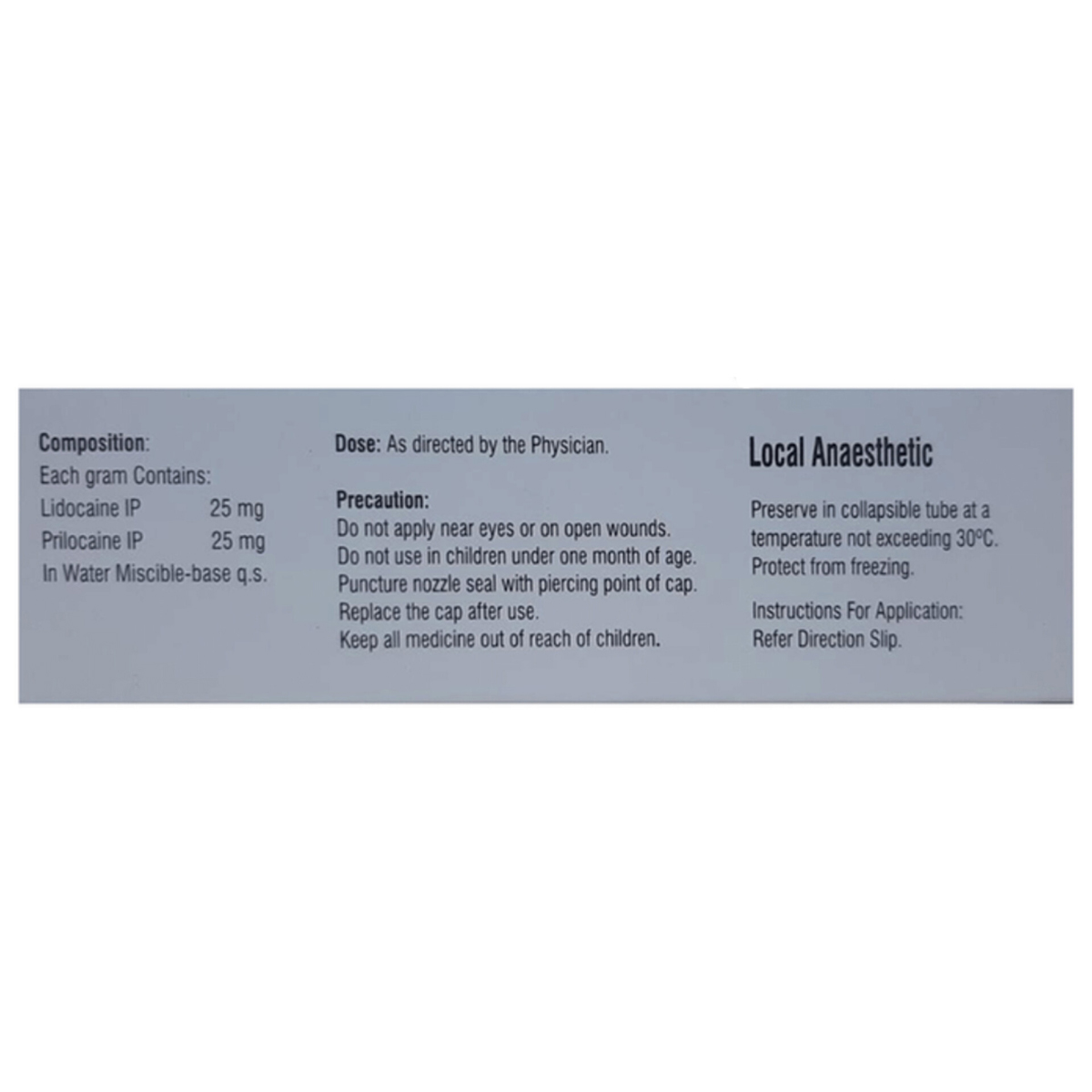 Dolocaine Cream 30 gm, Pack of 1 OINTMENT Dolocaine Cream 30 gm, Pack of 1 OINTMENT