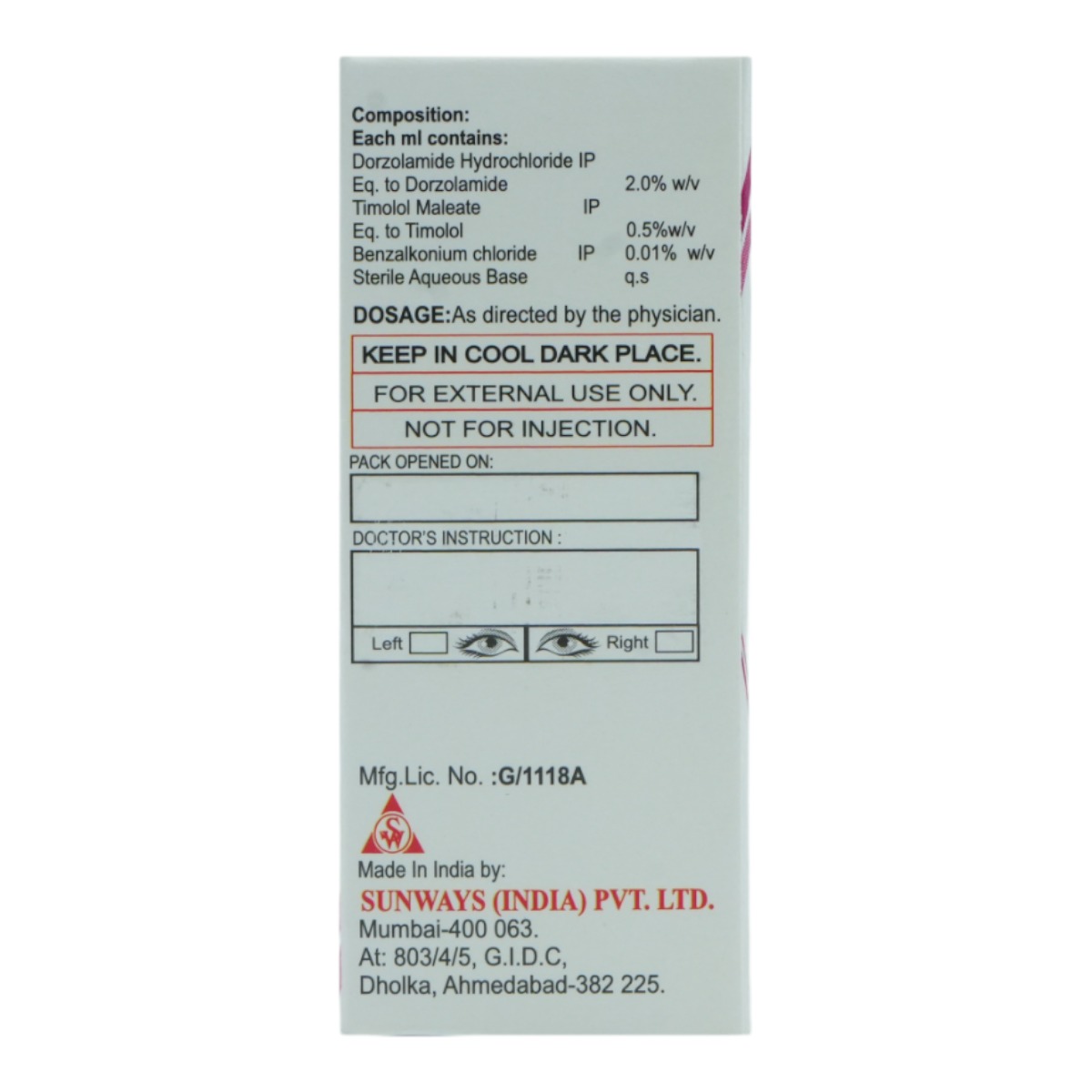 Dorsun T Eye Drops 5 ml, Pack of 1 EYE DROPS Dorsun T Eye Drops 5 ml, Pack of 1 EYE DROPS