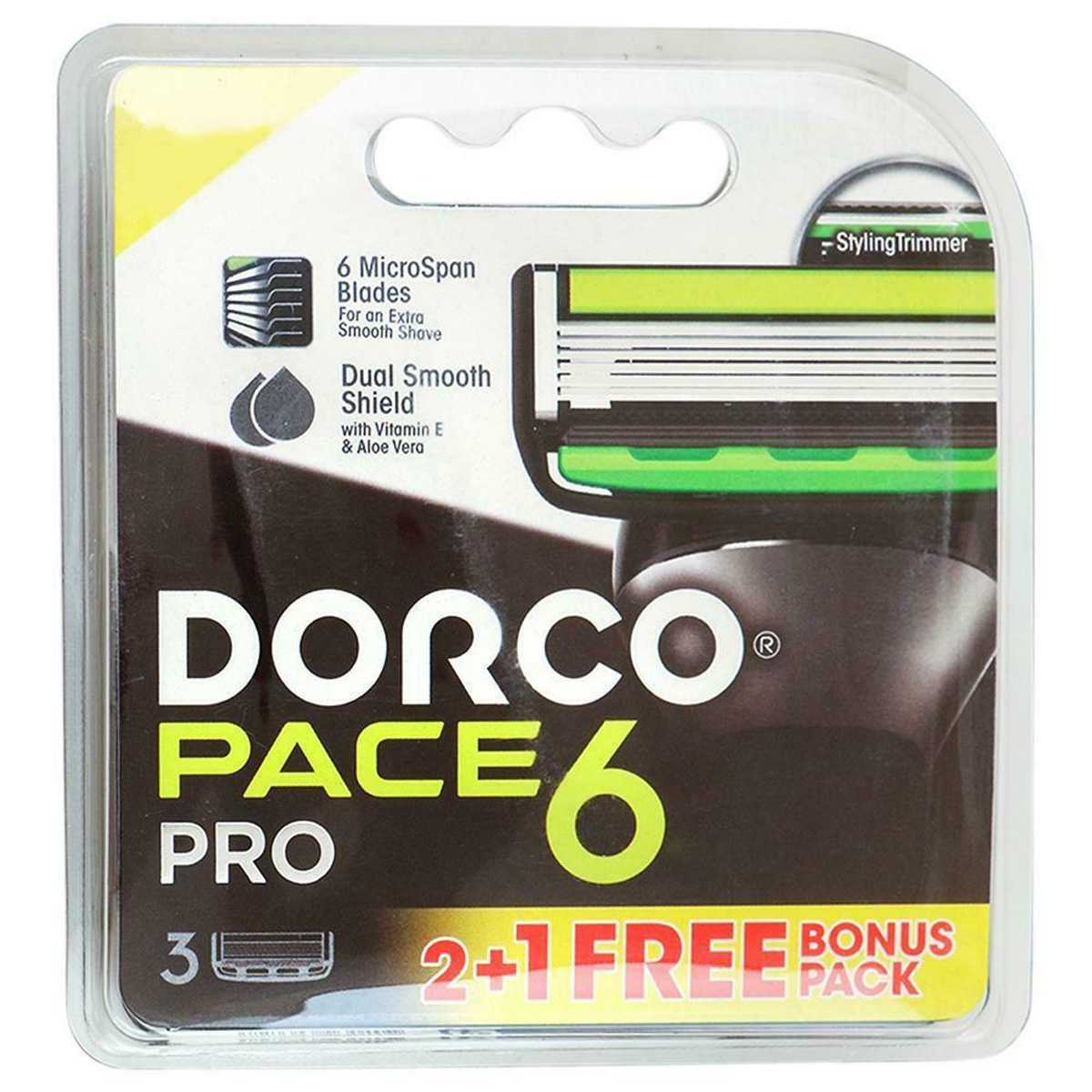 Dorco Pace Pro 6 Cartridges, 2 Count, Pack of 1 Dorco Pace Pro 6 Cartridges, 2 Count, Pack of 1