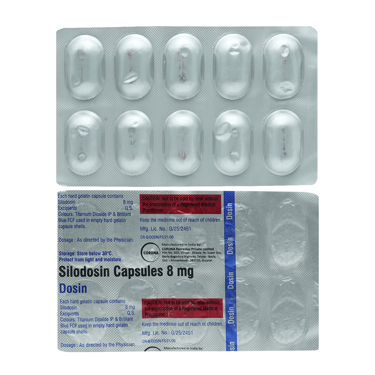 Dosin 8 mg Capsule 10's, Pack of 10 CapsuleS Dosin 8 mg Capsule 10's, Pack of 10 CapsuleS