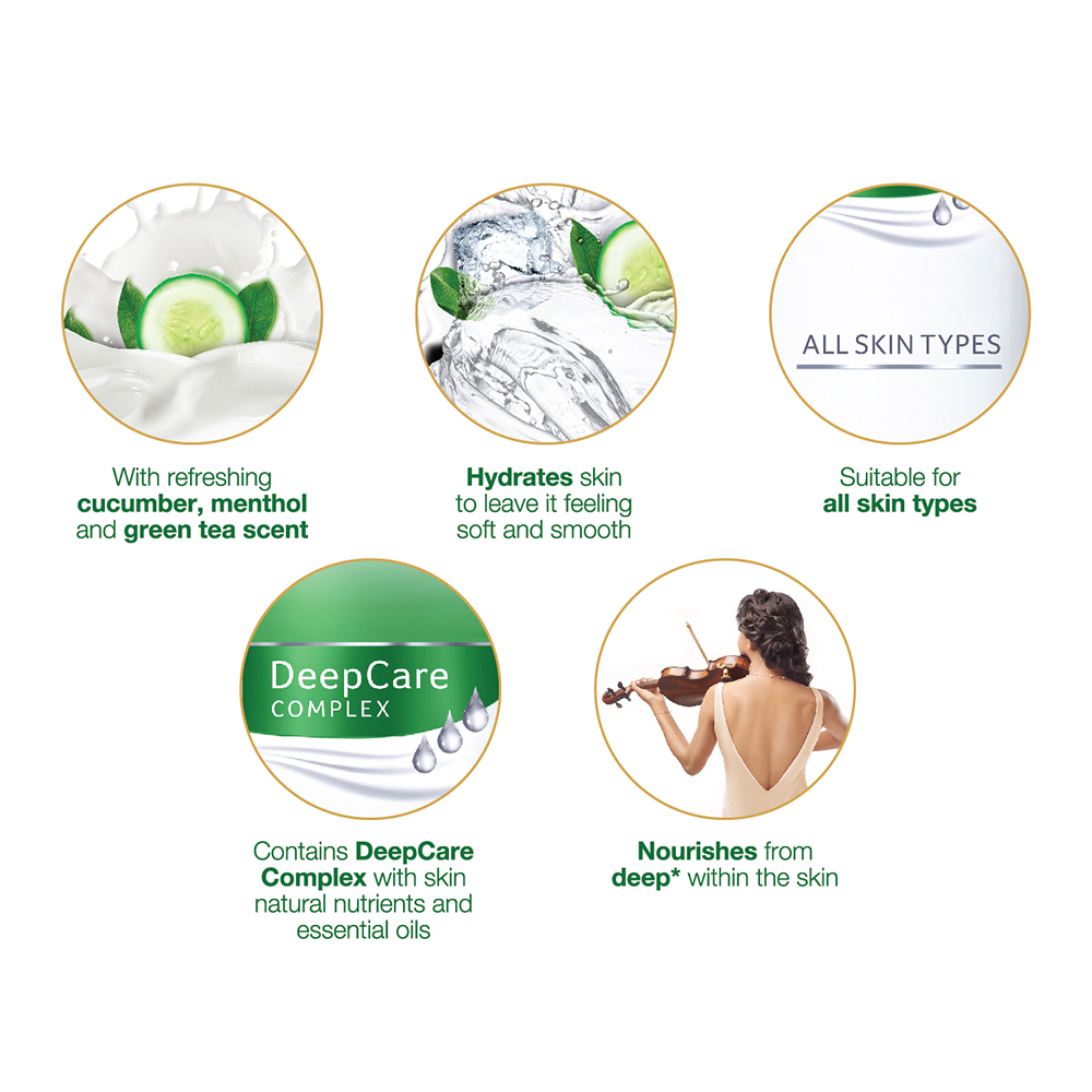 Dove Go Fresh Nourishment Body Lotion 250 ml | With Cucumber & Green Tea Scent | Deep Care Complex | Noutishes Skin For 24 Hr | For Normal Skin, Pack of 1 Dove Go Fresh Nourishment Body Lotion 250 ml | With Cucumber & Green Tea Scent | Deep Care Complex | Noutishes Skin For 24 Hr | For Normal Skin, Pack of 1
