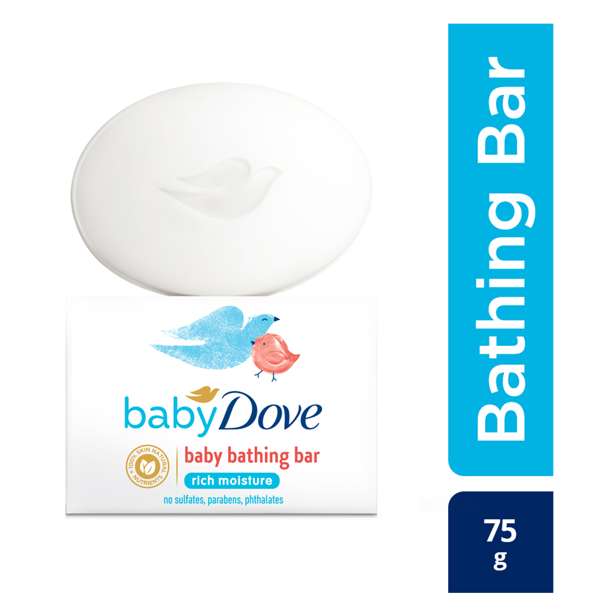 Baby Dove Rich Moisture Bathing Bar, 75 gm, Pack of 1 Baby Dove Rich Moisture Bathing Bar, 75 gm, Pack of 1