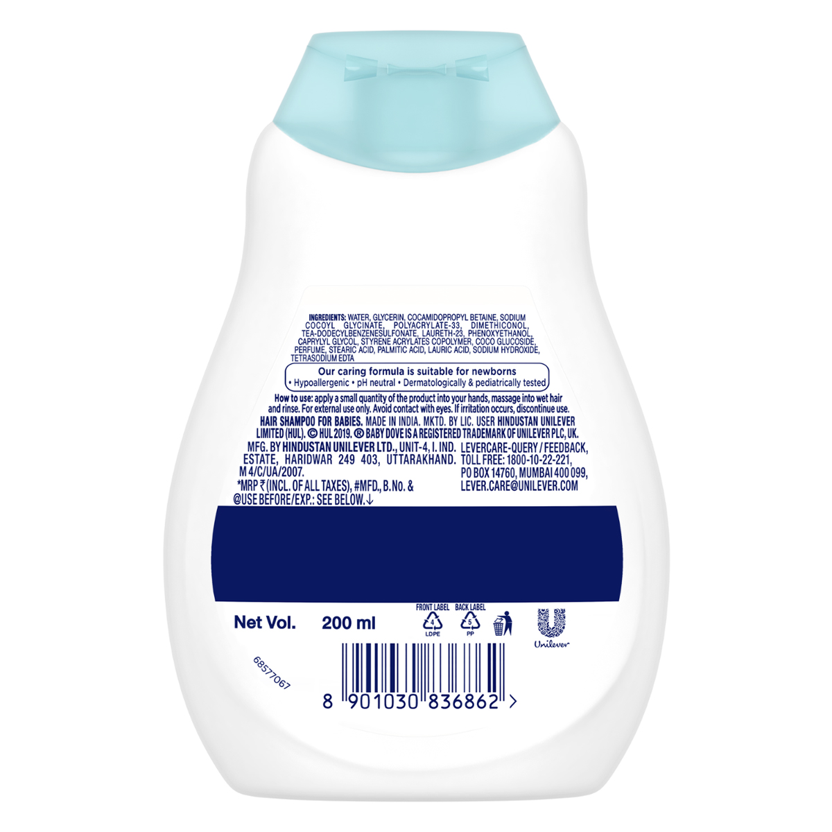 Baby Dove Rich Moisture Shampoo, 200 ml, Pack of 1 Baby Dove Rich Moisture Shampoo, 200 ml, Pack of 1