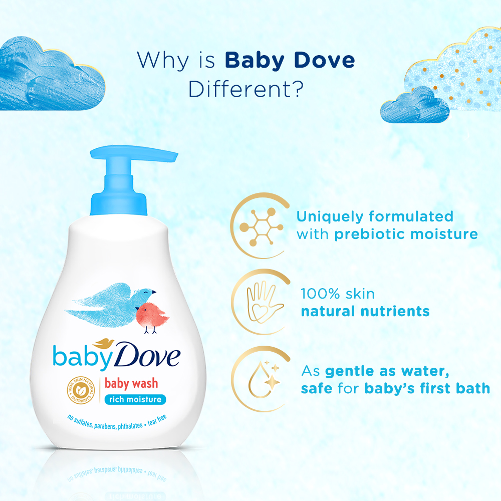 Baby Dove Rich Moisture Baby Wash, 200 ml, Pack of 1 Baby Dove Rich Moisture Baby Wash, 200 ml, Pack of 1