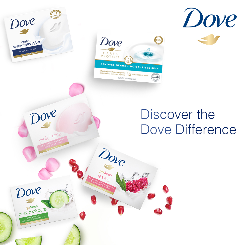 Dove Care & Protect Moisturising Soap, 400 gm (4 x 100 gm), Pack of 1 Dove Care & Protect Moisturising Soap, 400 gm (4 x 100 gm), Pack of 1