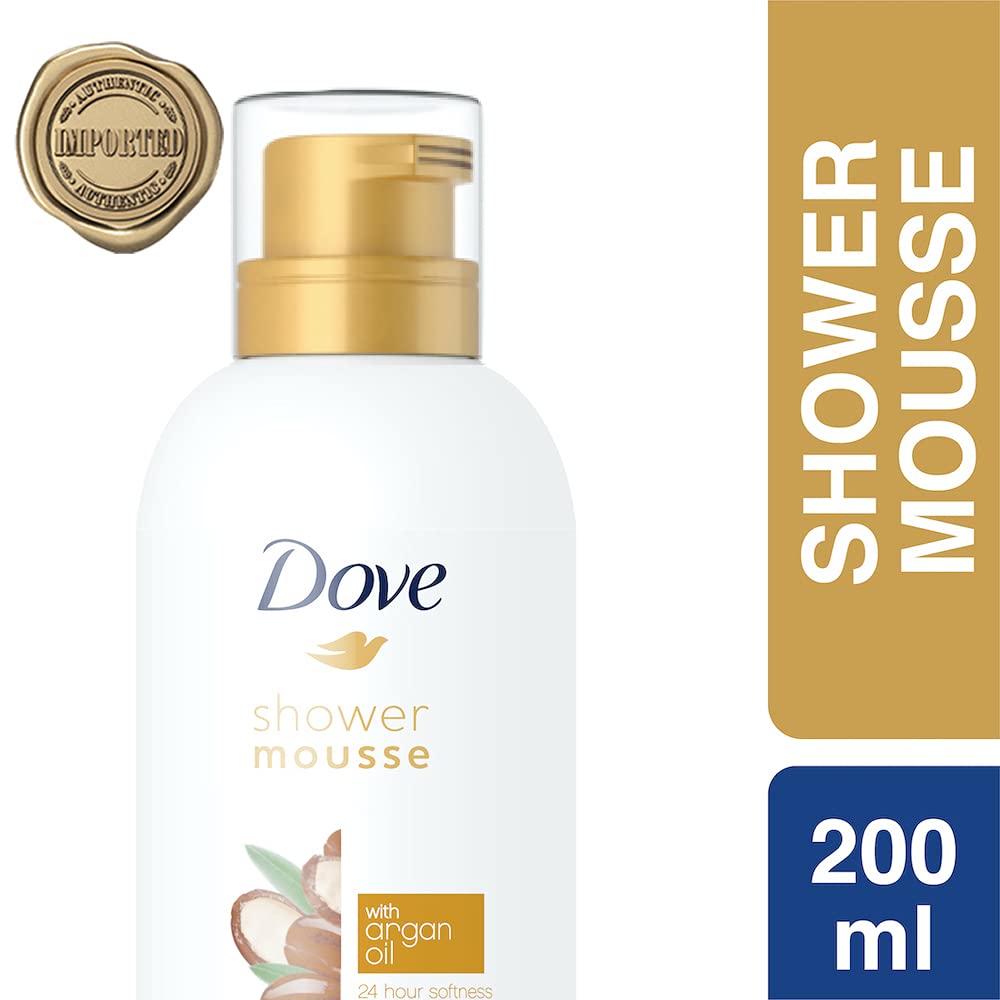 Dove Shower Mousse with Coconut Oil 200 ml | Gentle Cleansing | Provides 24Hr Softness, Pack of 1 Dove Shower Mousse with Coconut Oil 200 ml | Gentle Cleansing | Provides 24Hr Softness, Pack of 1